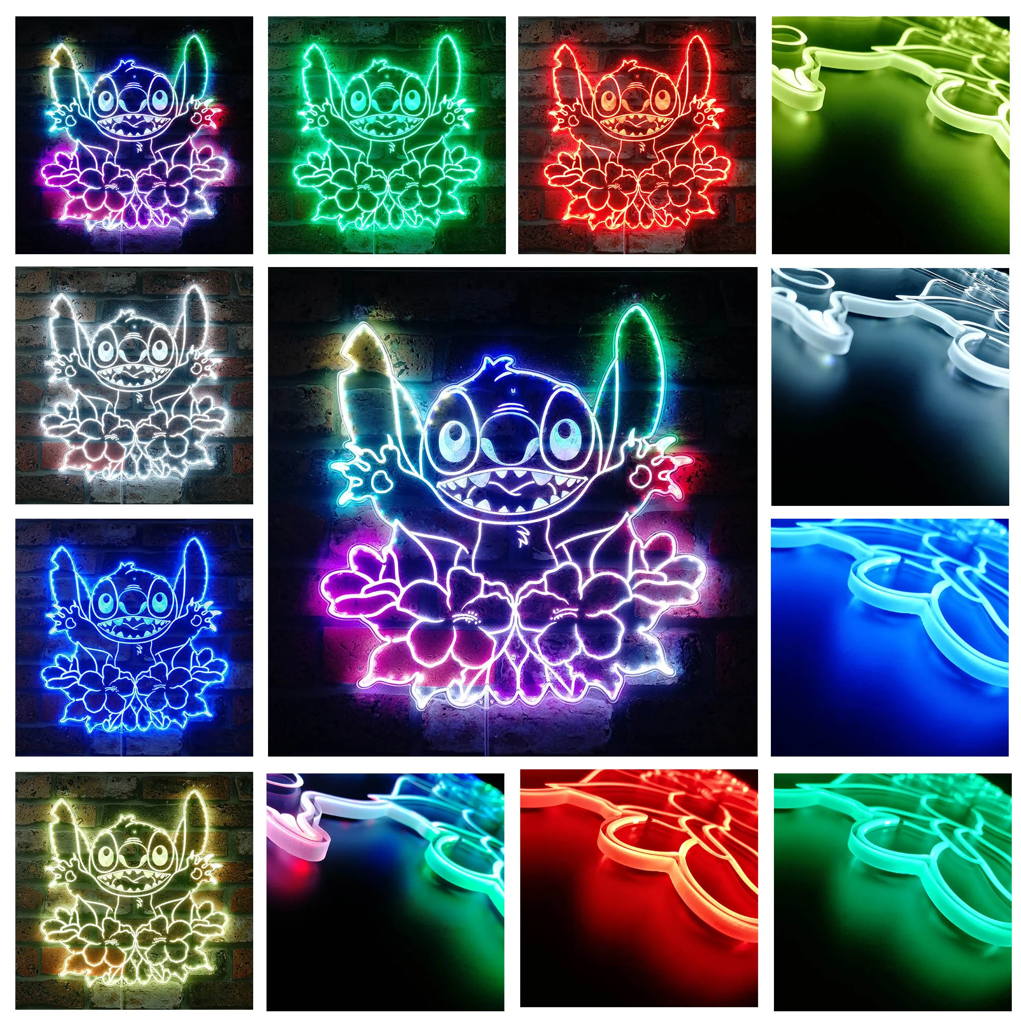 Stitch Neon LED Sign with Dynamic RGB Colors - Image 2