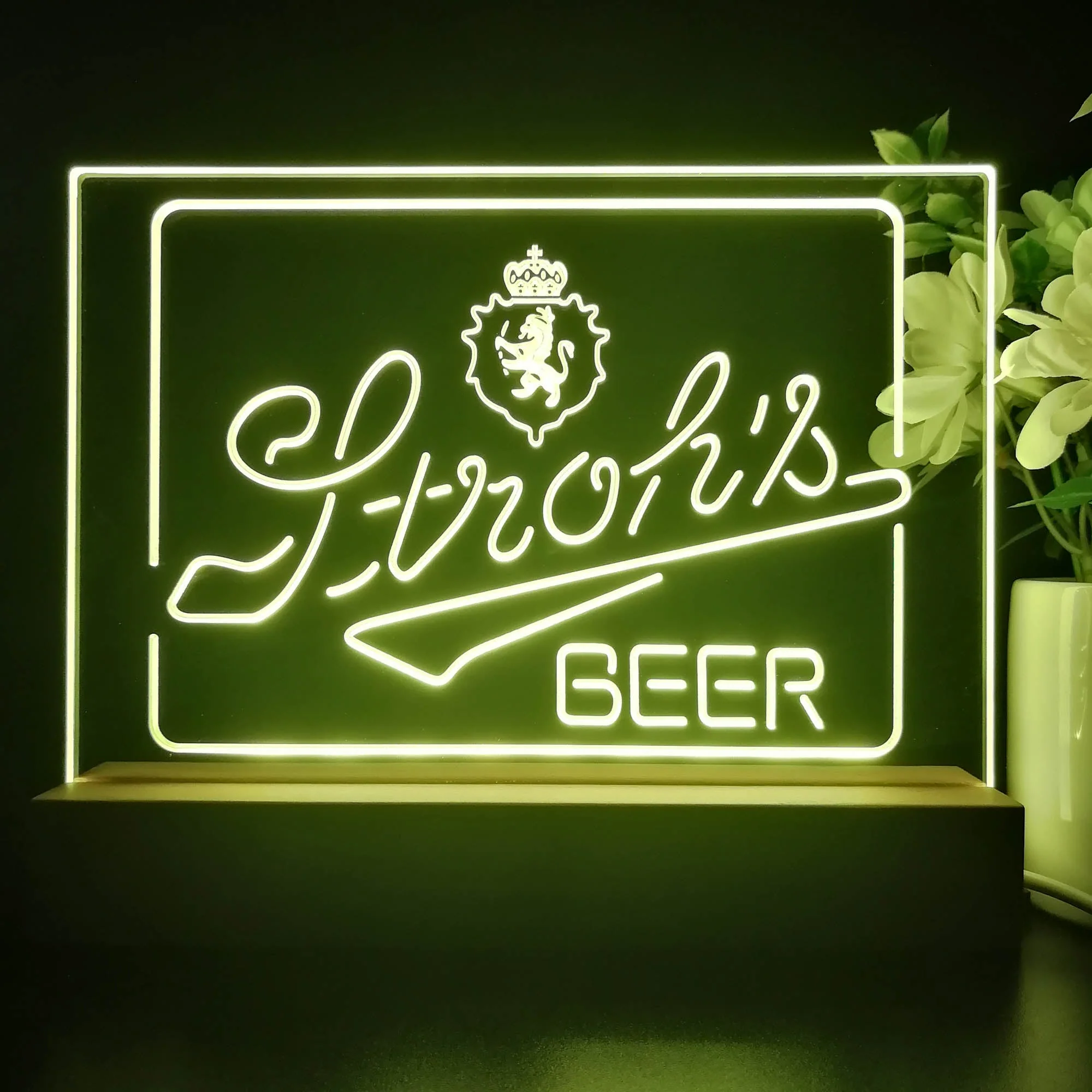 Stroh's Beer Bar Neon Sign Pub Bar Lamp