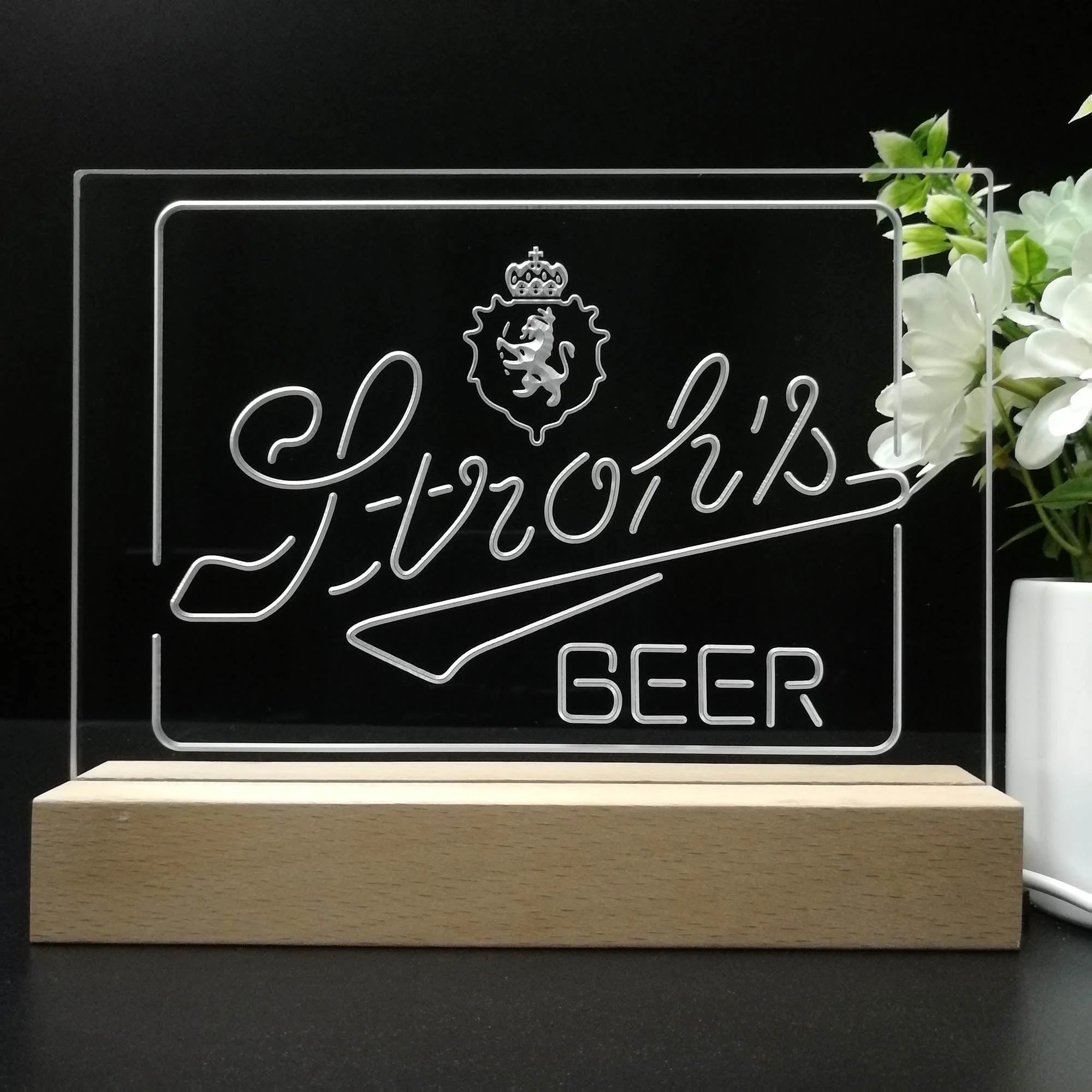 Stroh's Beer Bar Neon Sign Pub Bar Lamp - Image 8