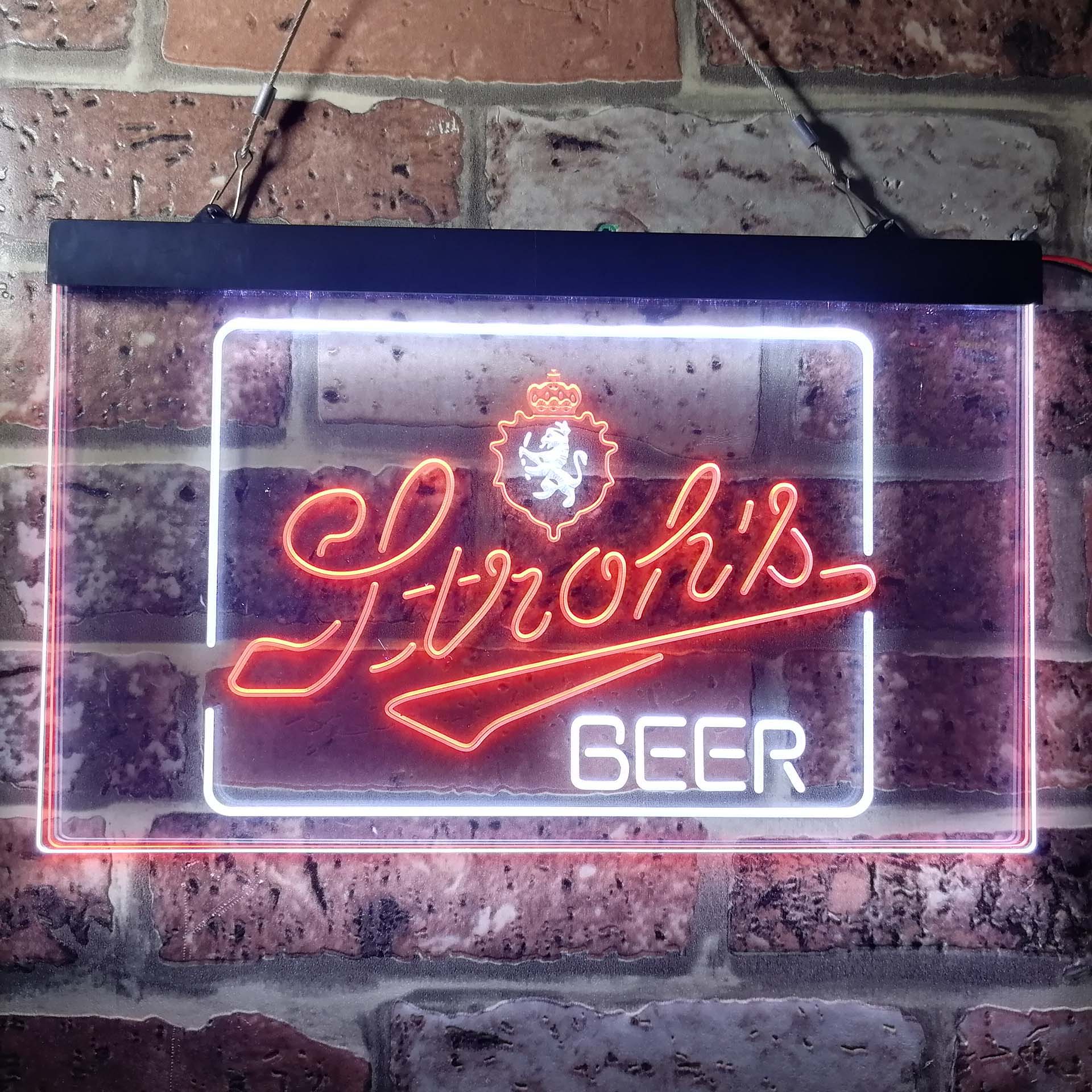 Stroh's Beer Man Cave Bar Home Bar Neon Light LED Sign - Image 3