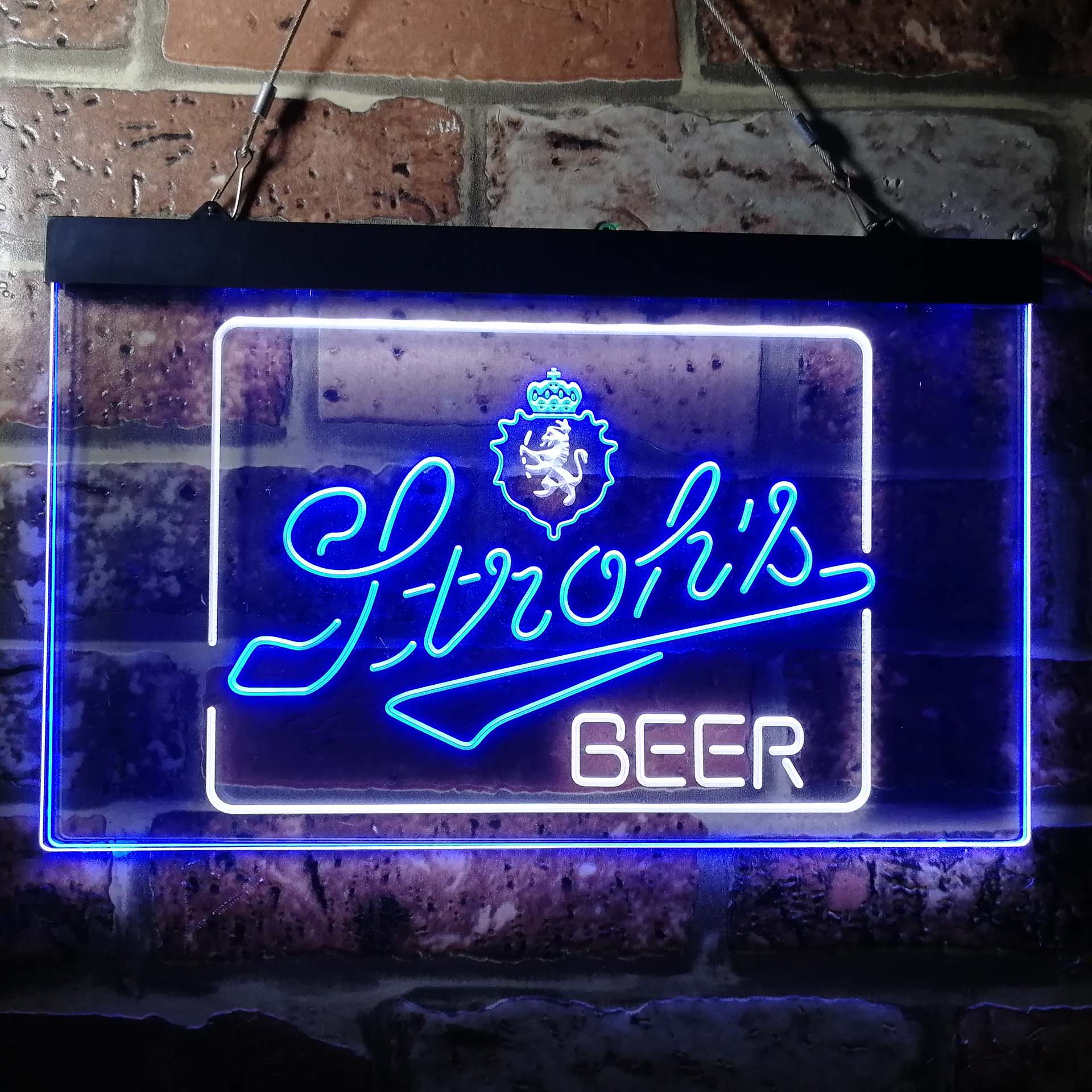 Stroh's Beer Man Cave Bar Home Bar Neon Light LED Sign - Image 6