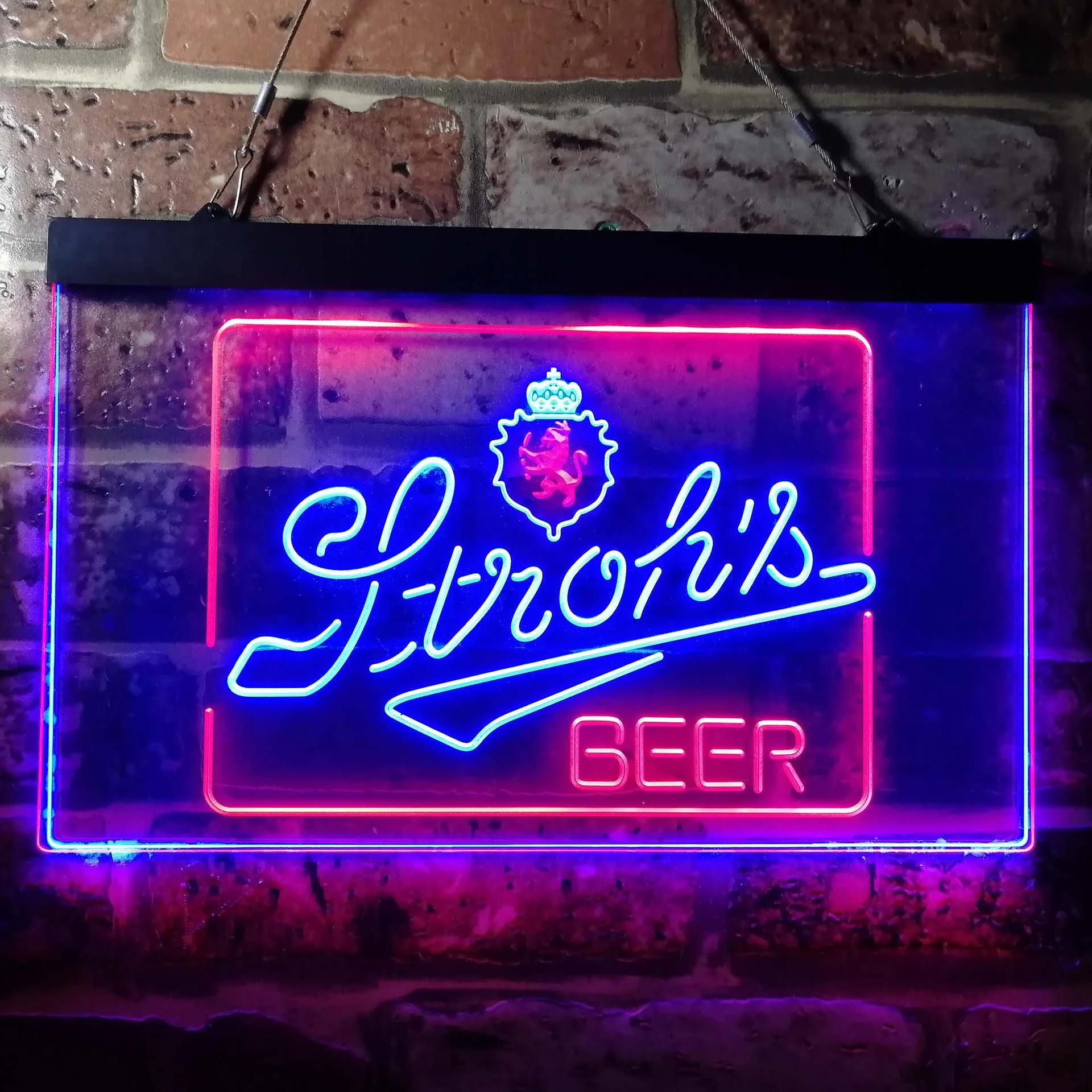 Stroh's Beer Man Cave Bar Home Bar Neon Light LED Sign - Image 7