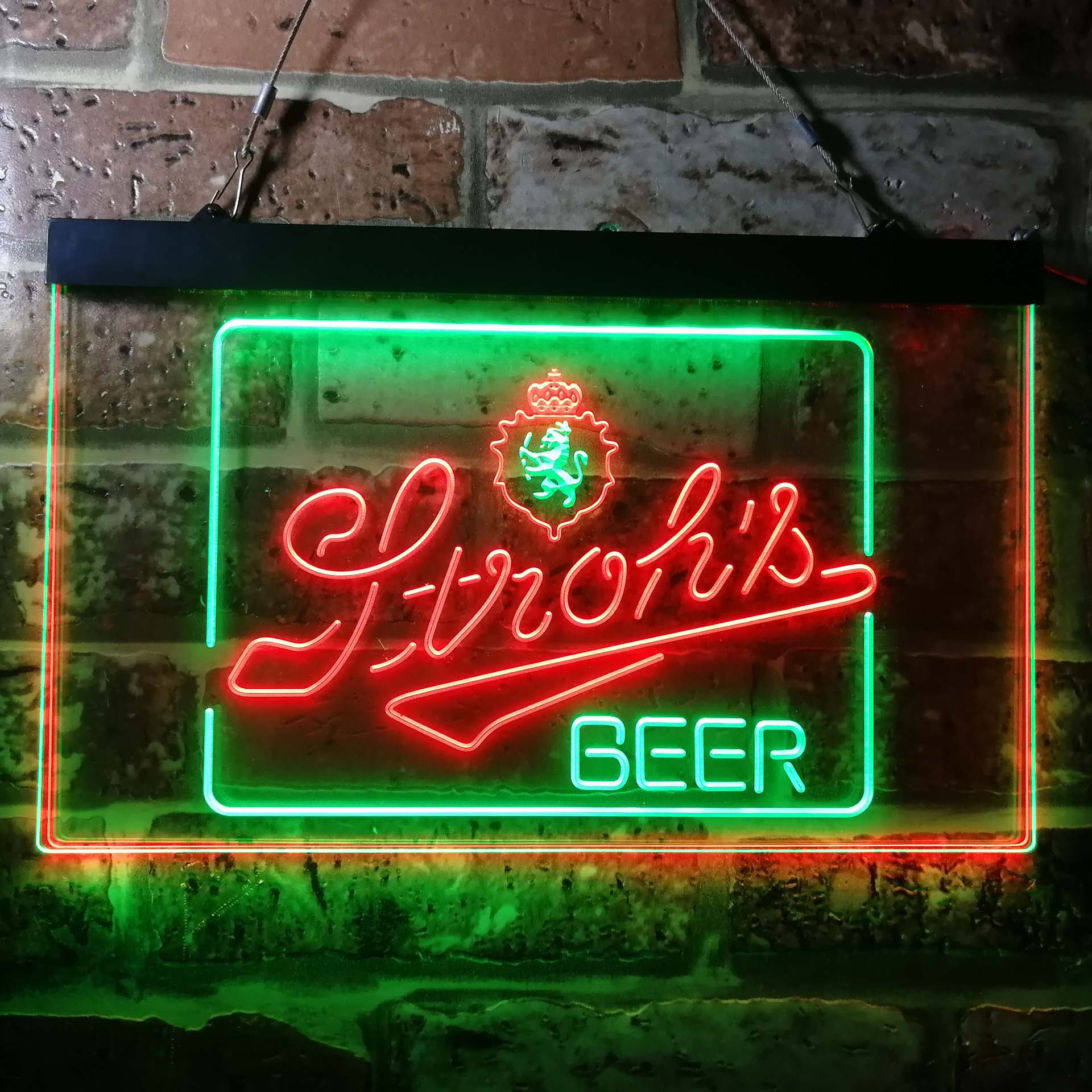 Stroh's Beer Man Cave Bar Home Bar Neon Light LED Sign - Image 8