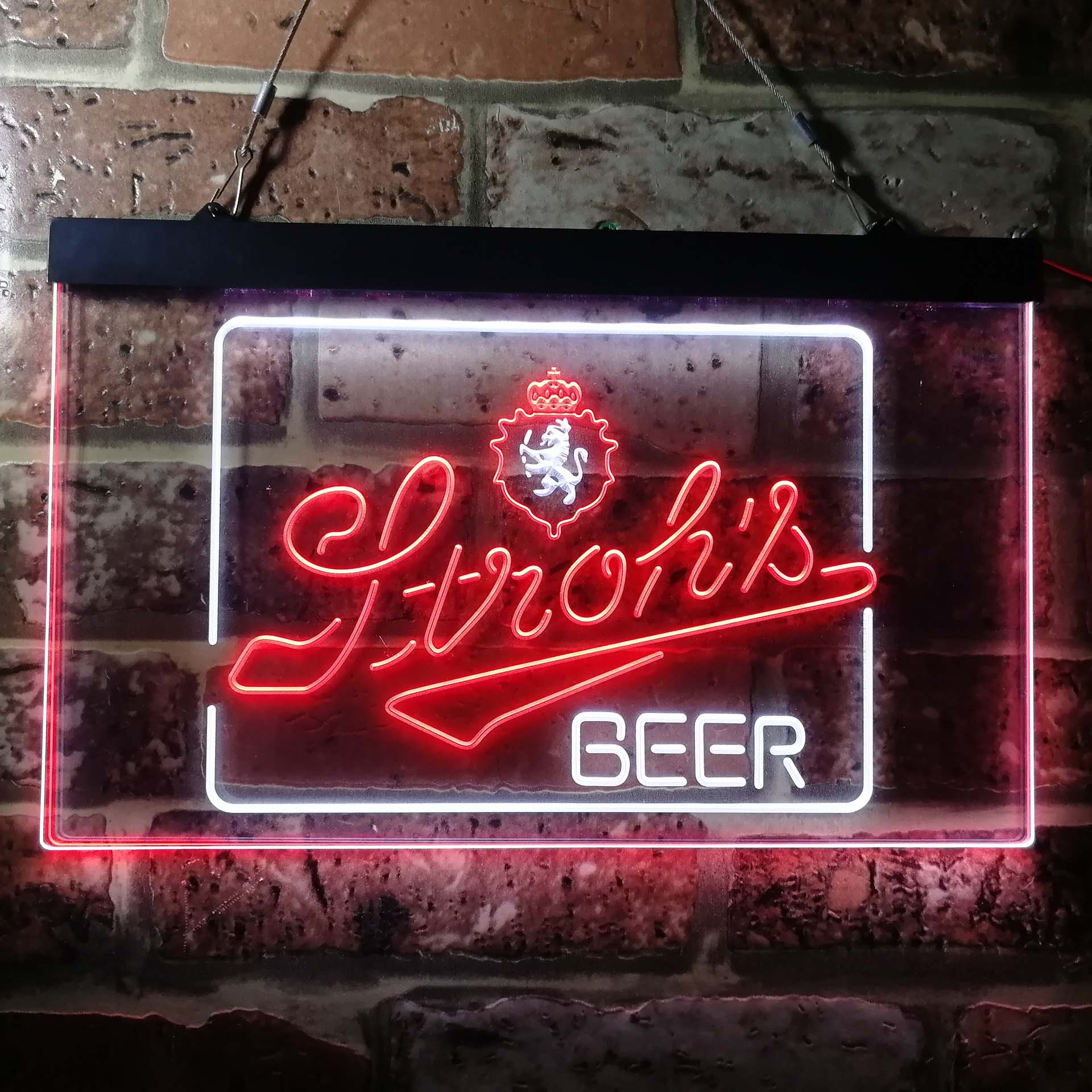Stroh's Beer Man Cave Bar Home Bar Neon Light LED Sign - Image 9