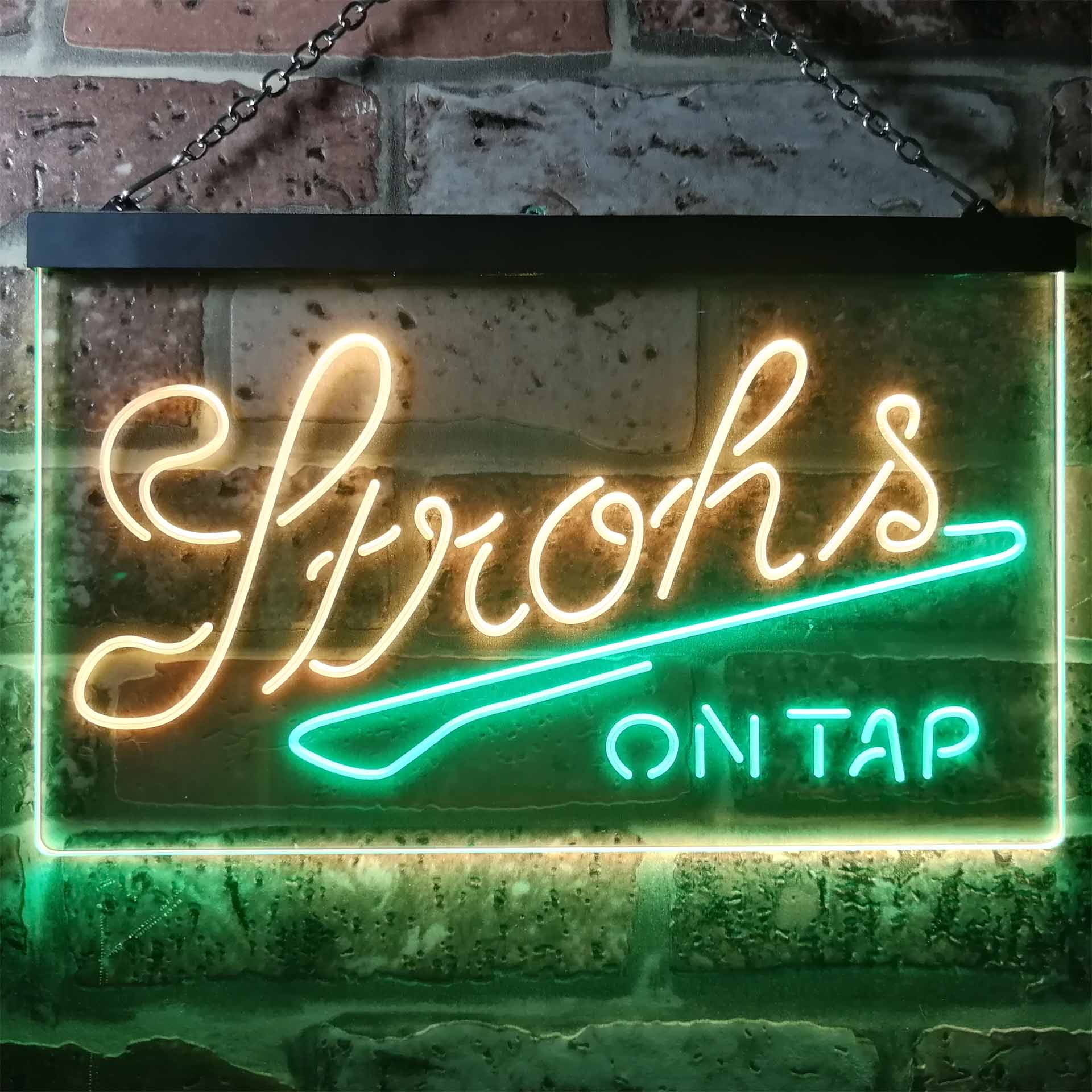 Strohs On Tap Beer Bar Home Bar Neon Light LED Sign - Image 4