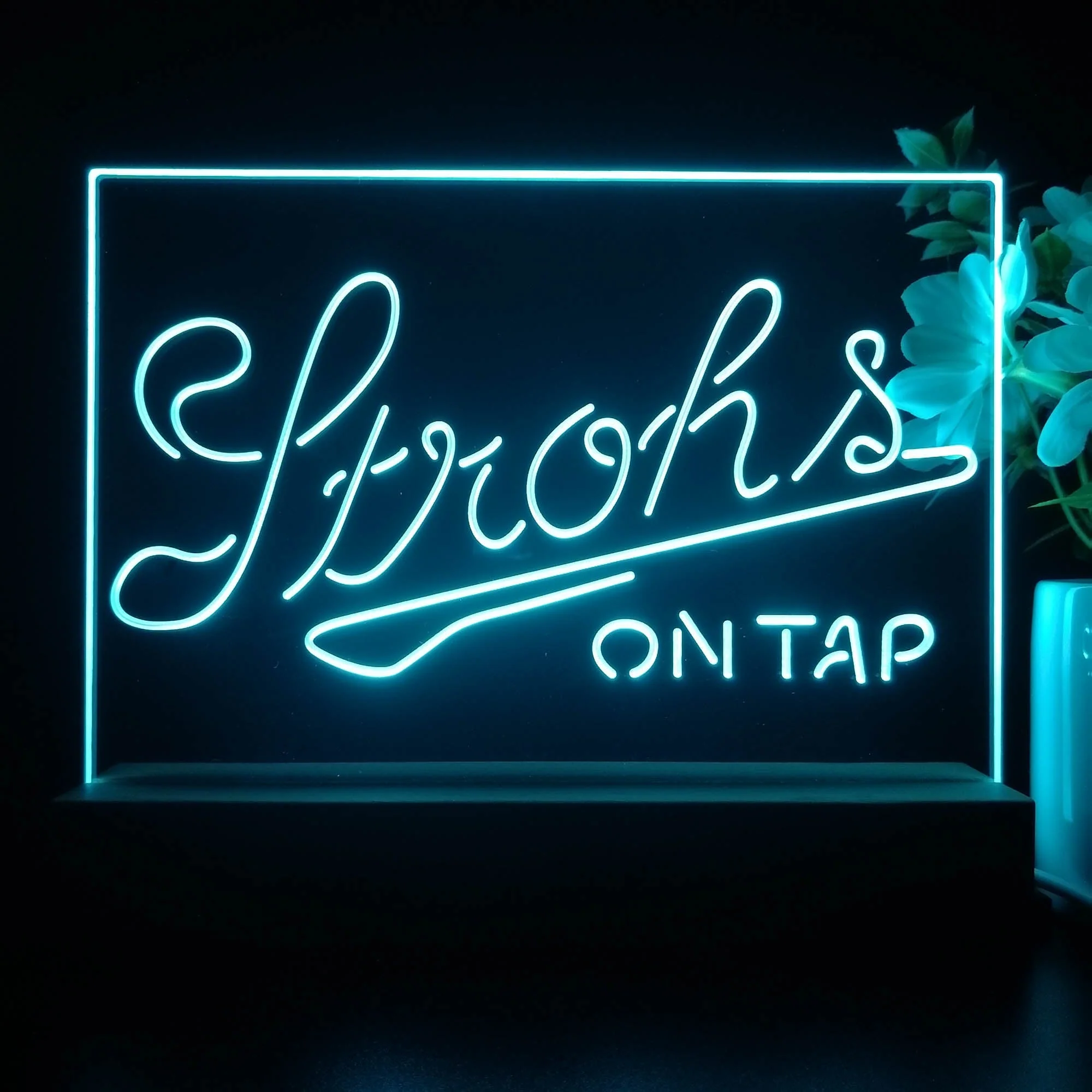 Strohs On Tap Beer Bar Neon Sign Pub Bar Lamp - Image 2