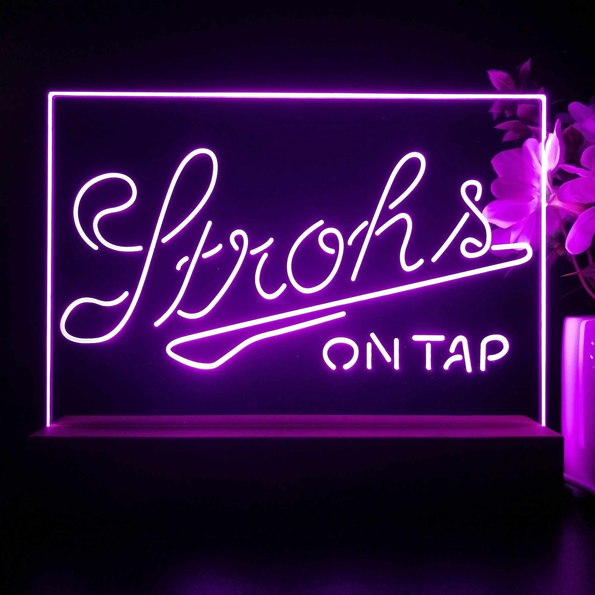 Strohs On Tap Beer Bar Neon Sign Pub Bar Lamp - Image 3