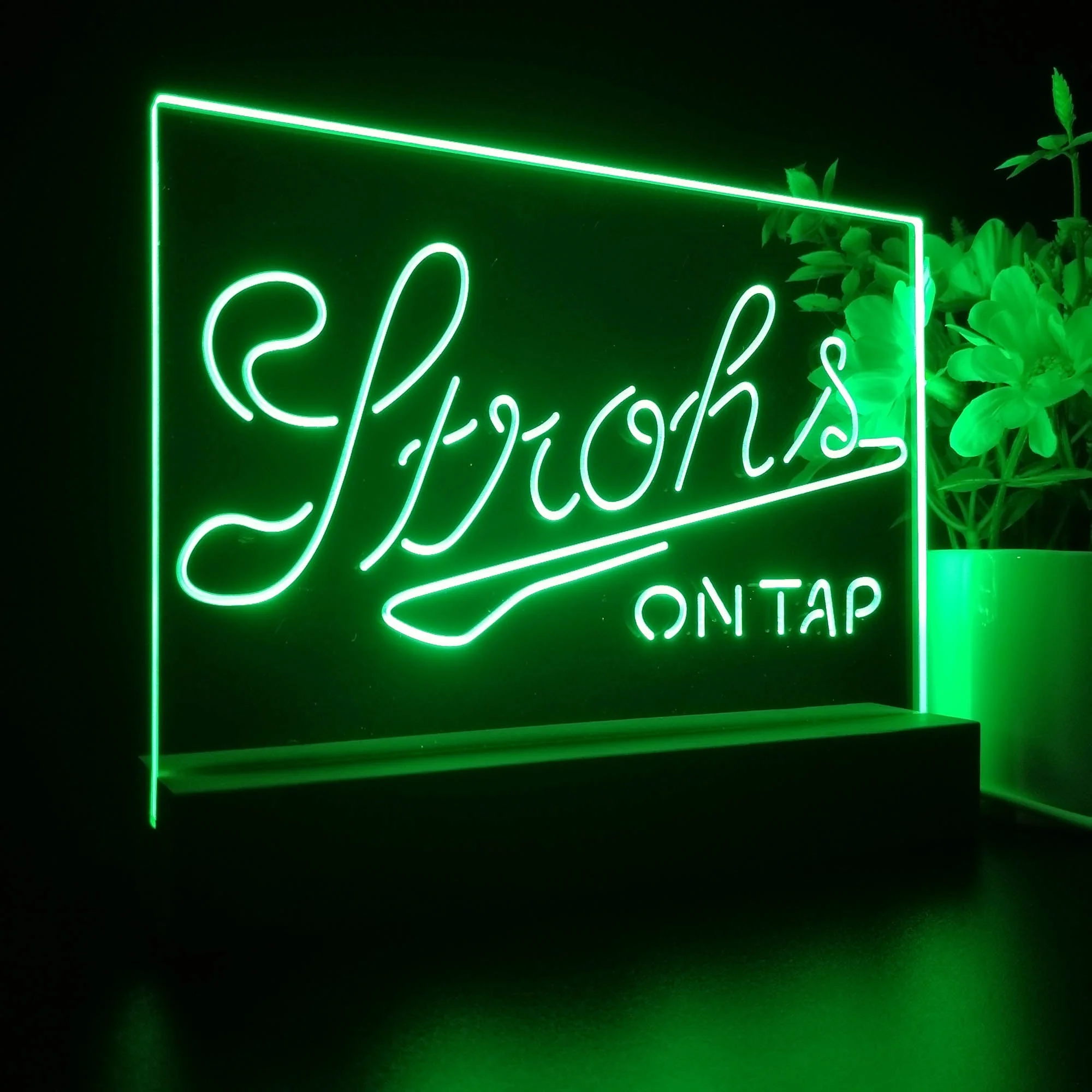 Strohs On Tap Beer Bar Neon Sign Pub Bar Lamp - Image 7