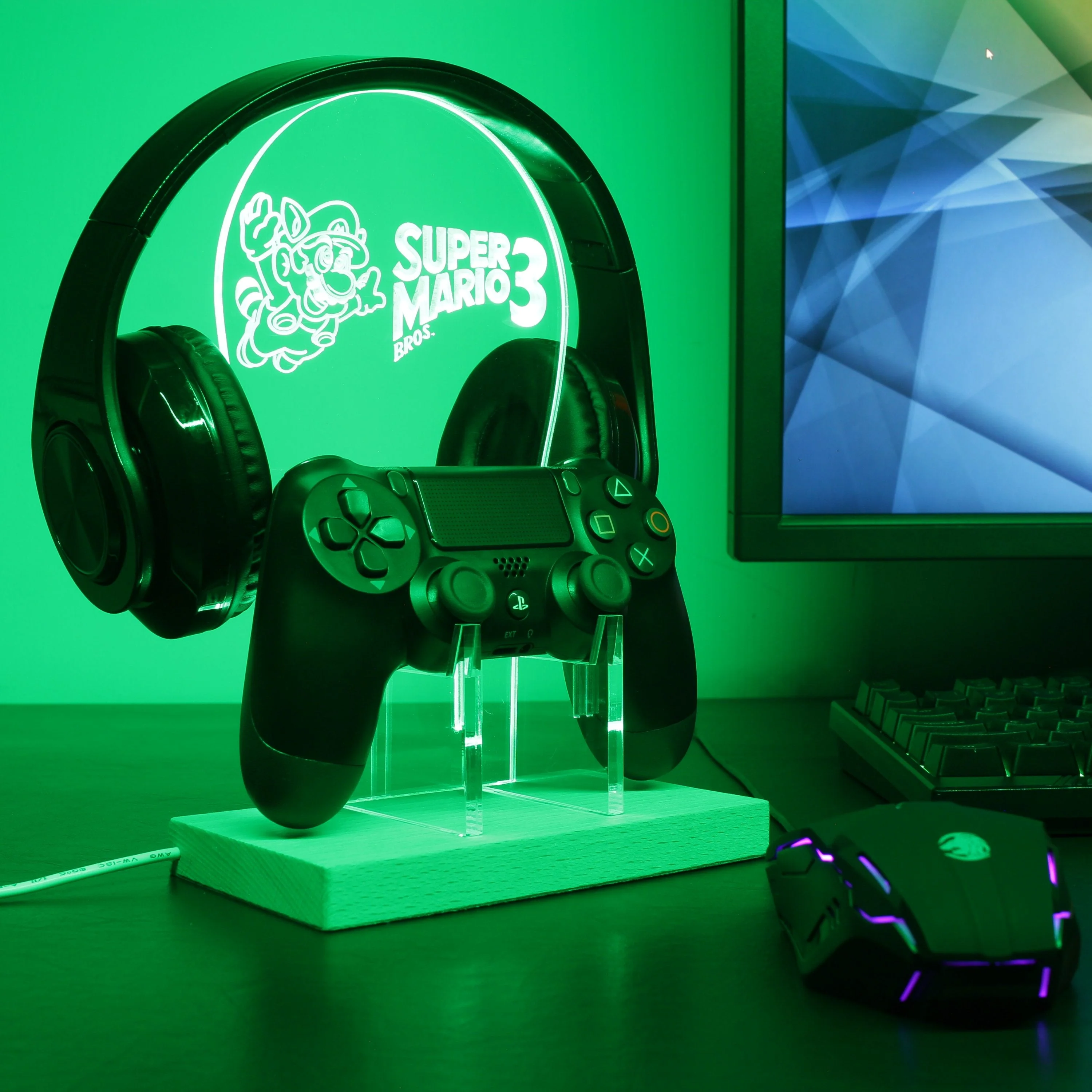 Super Mario Bros 3 LED Gaming Headset Controller Stand - Image 2