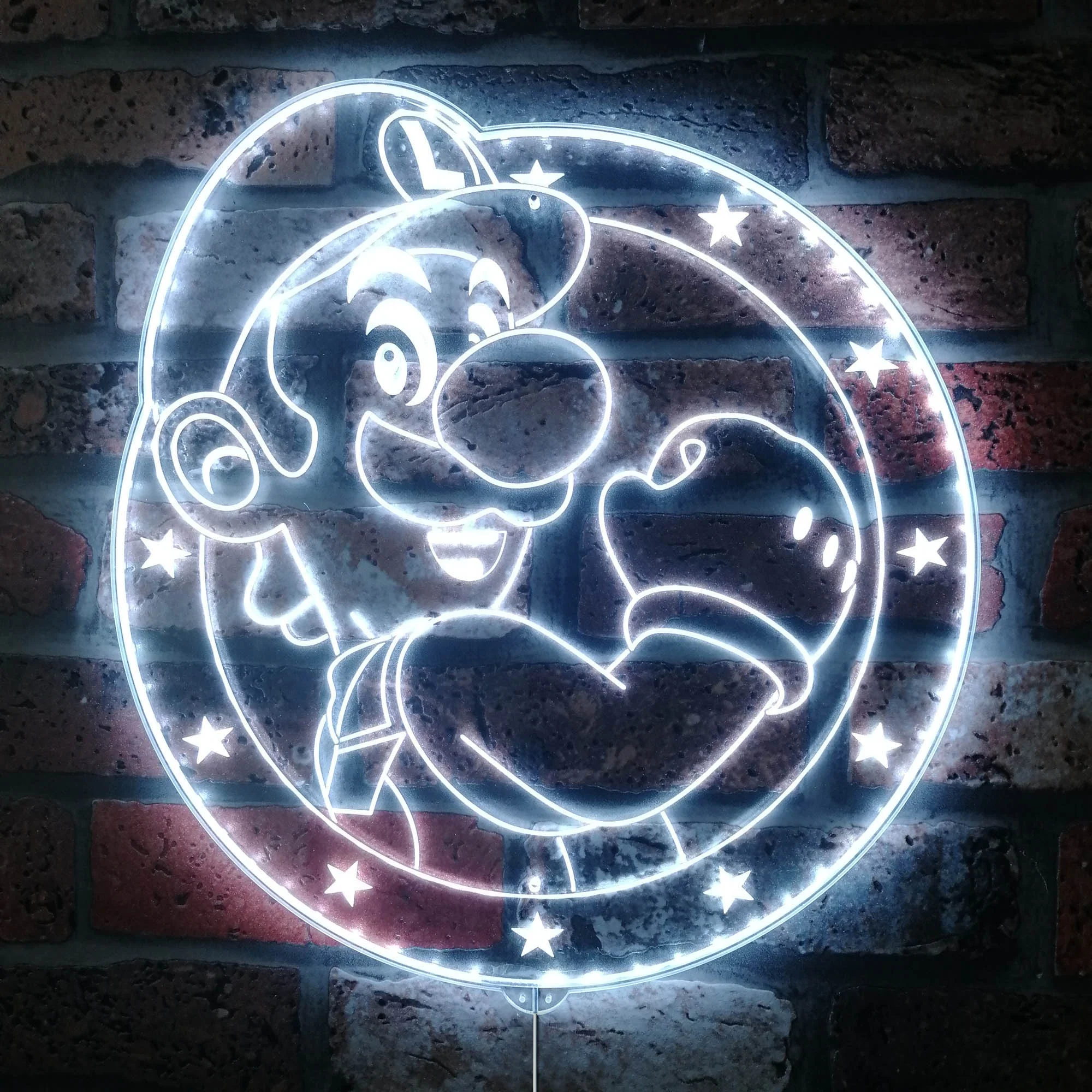 Super Mario Luigi Neon LED Sign with Dynamic RGB Colors - Image 6