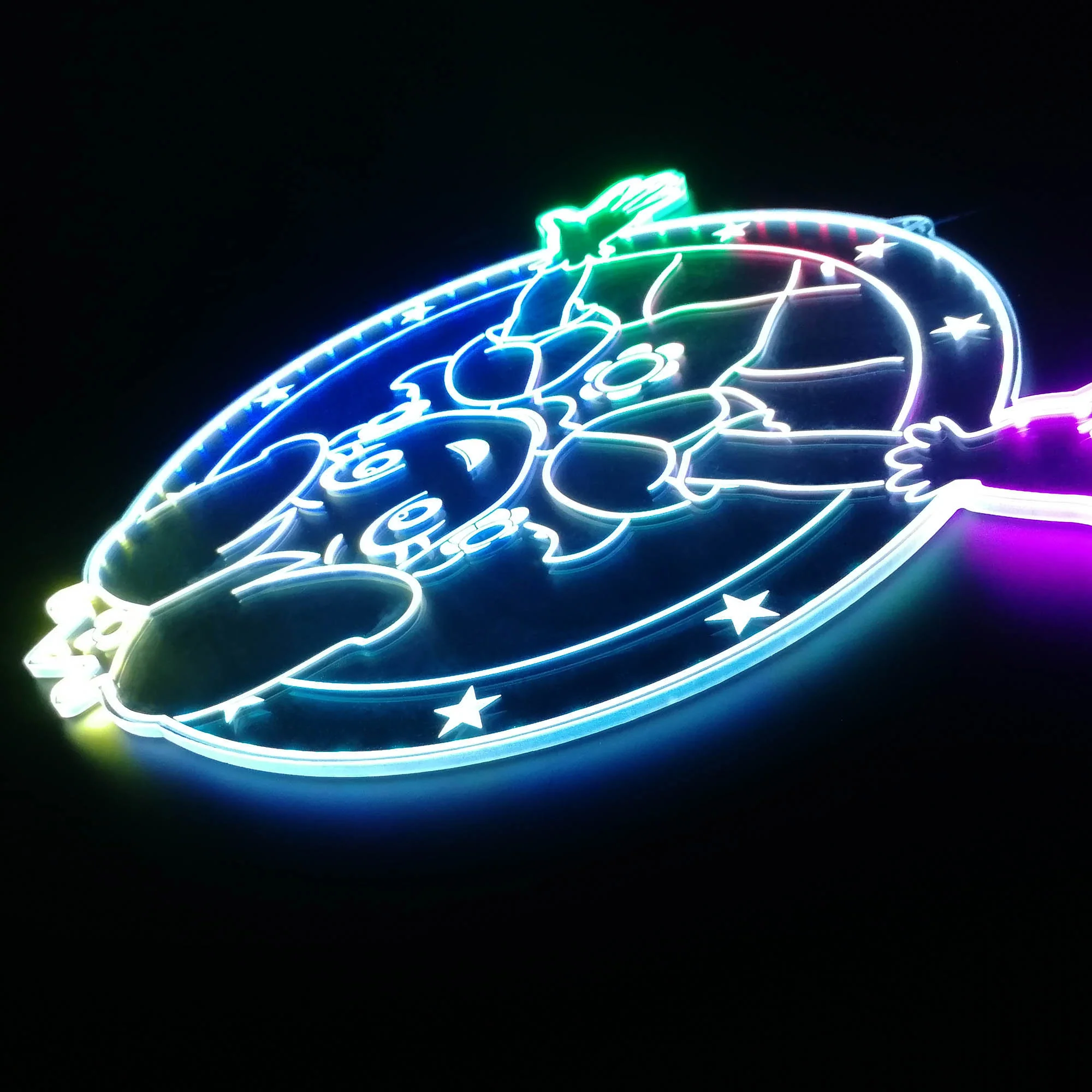 Super Mario Princess Peach Neon LED Sign with Dynamic RGB Colors - Image 4