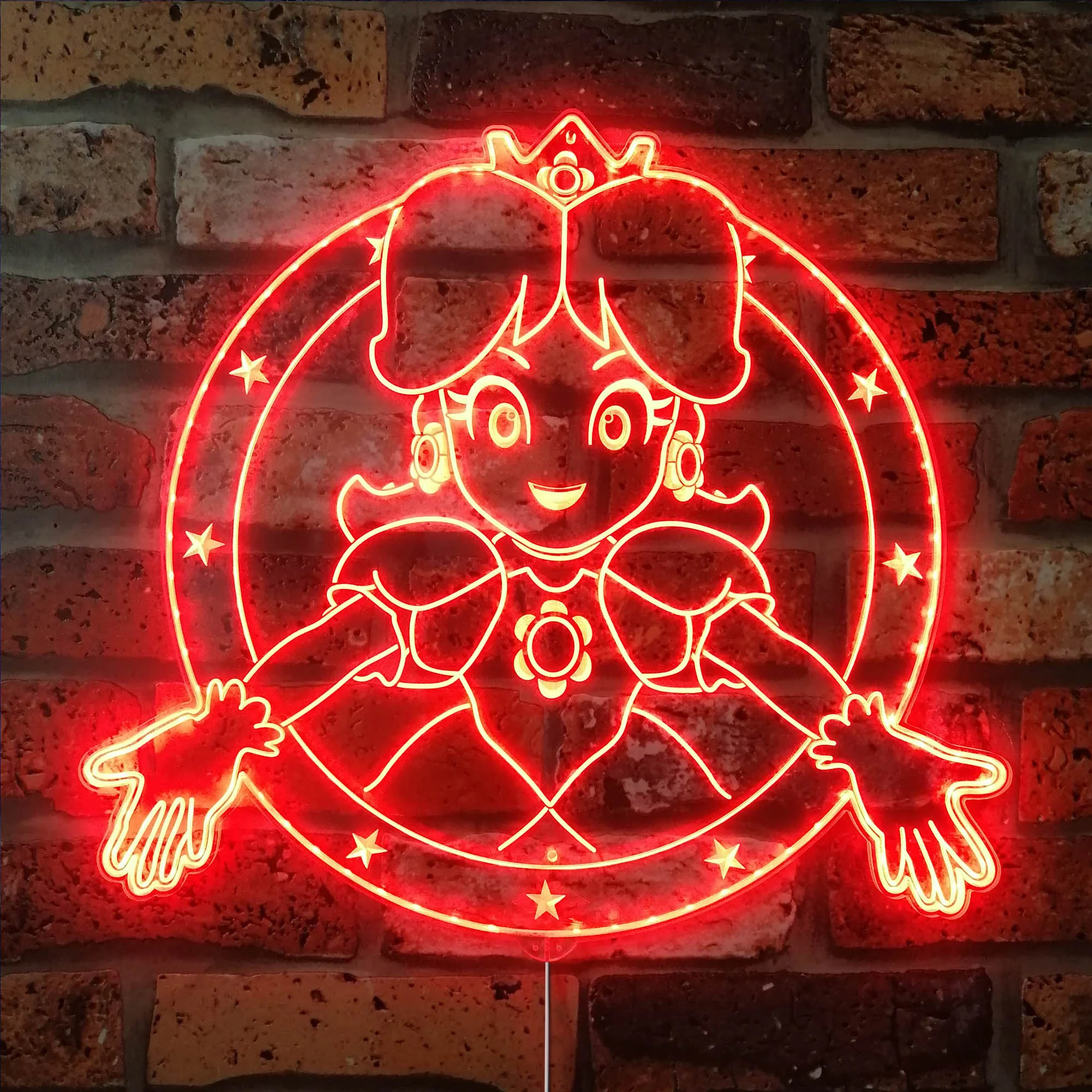 Super Mario Princess Peach Neon LED Sign with Dynamic RGB Colors - Image 5