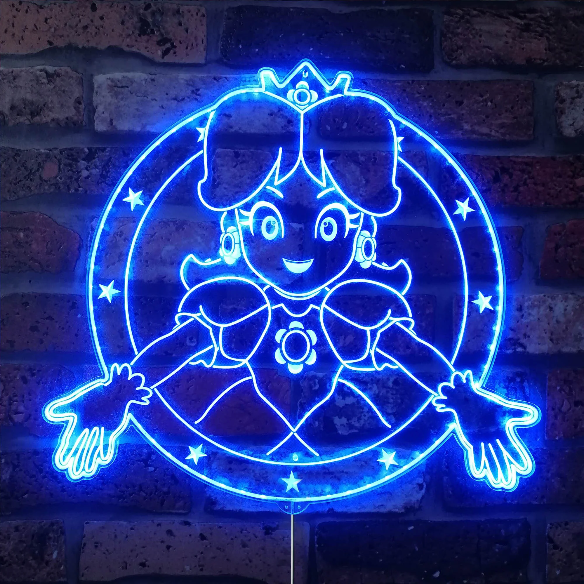 Super Mario Princess Peach Neon LED Sign with Dynamic RGB Colors - Image 6