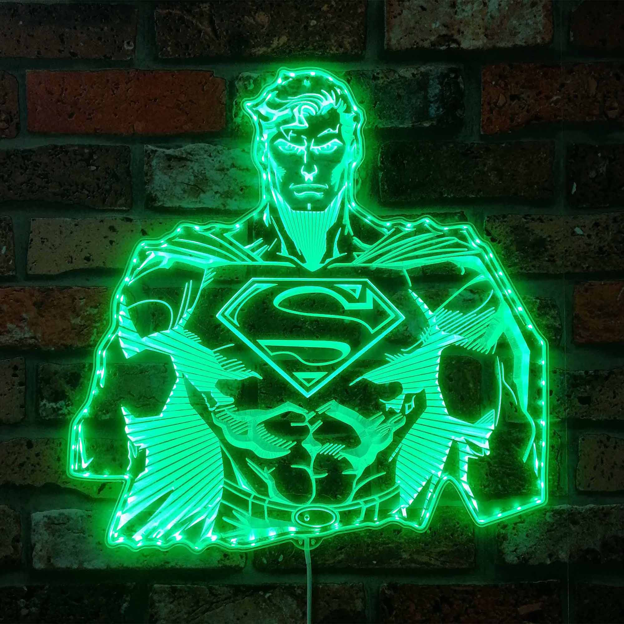 Superman Neon LED Sign with Dynamic RGB Colors - Image 6