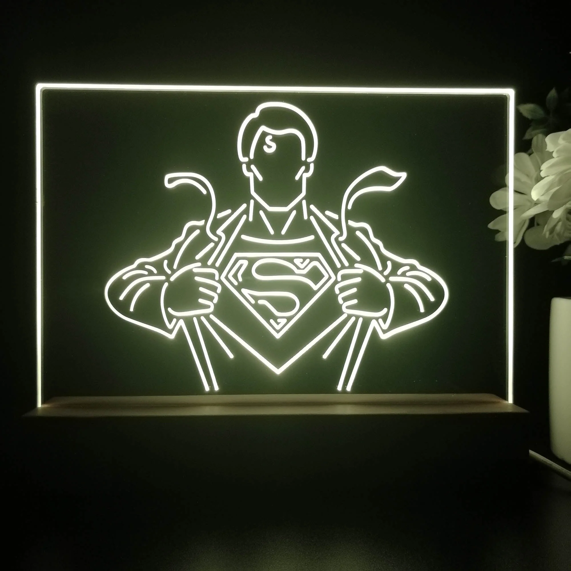 Superman Hero 3D Illusion Night Light Desk Lamp - Image 4
