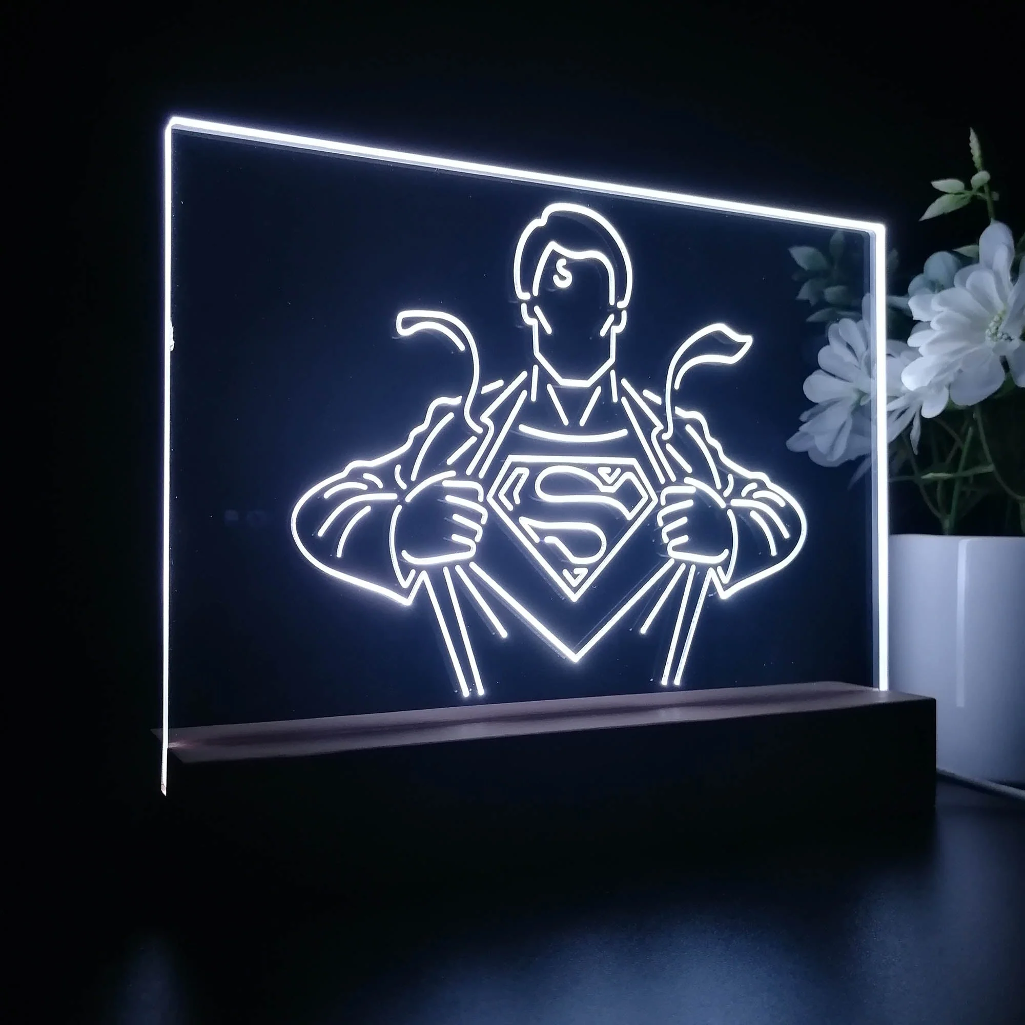 Superman Hero 3D Illusion Night Light Desk Lamp - Image 5