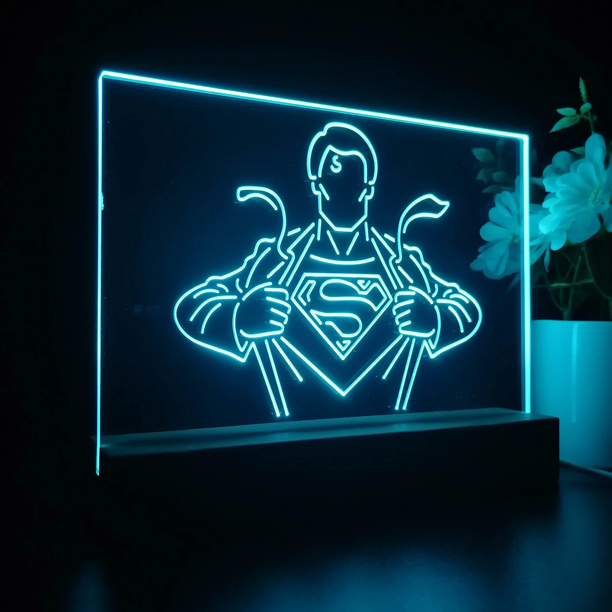 Superman Hero 3D Illusion Night Light Desk Lamp - Image 6