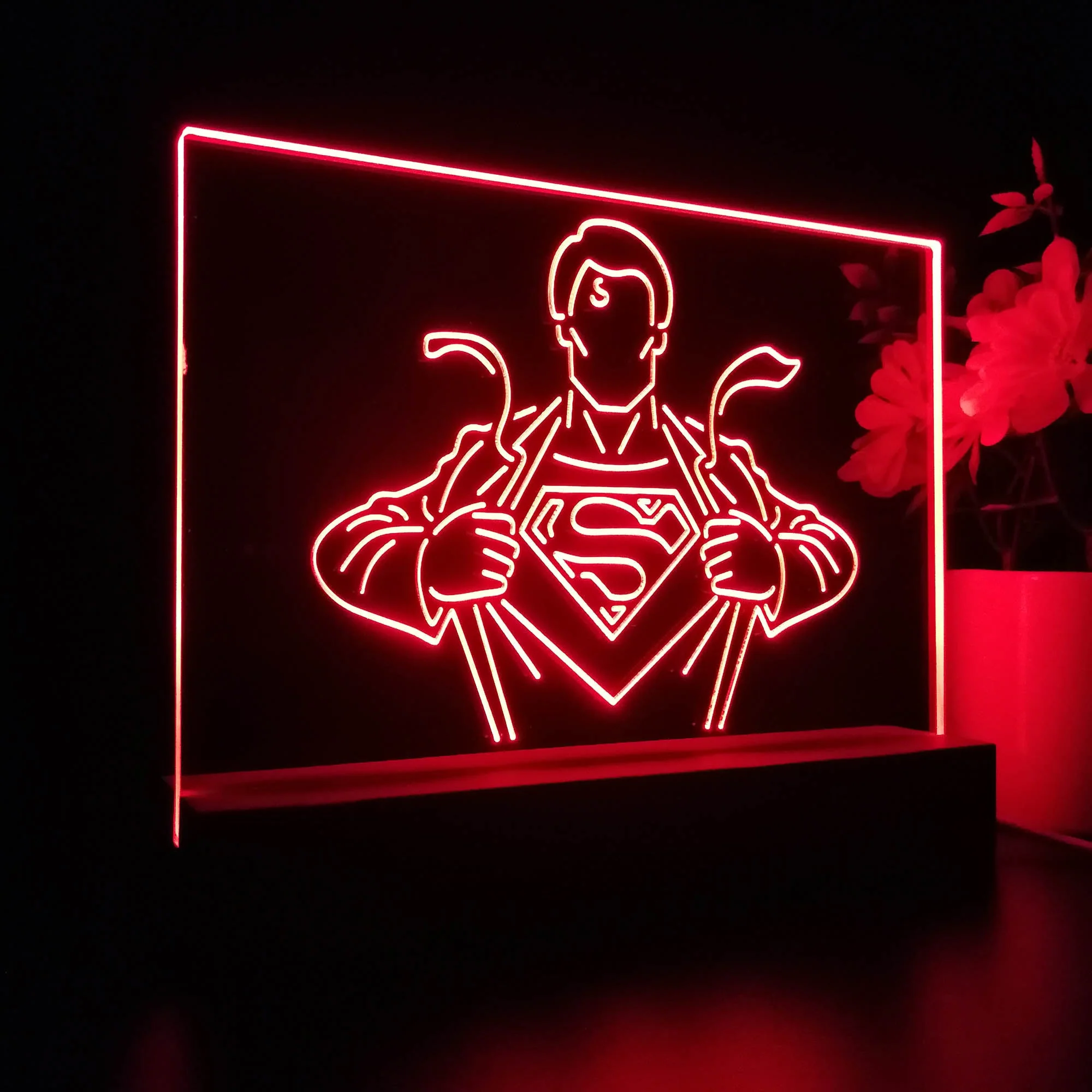 Superman Hero 3D Illusion Night Light Desk Lamp - Image 7