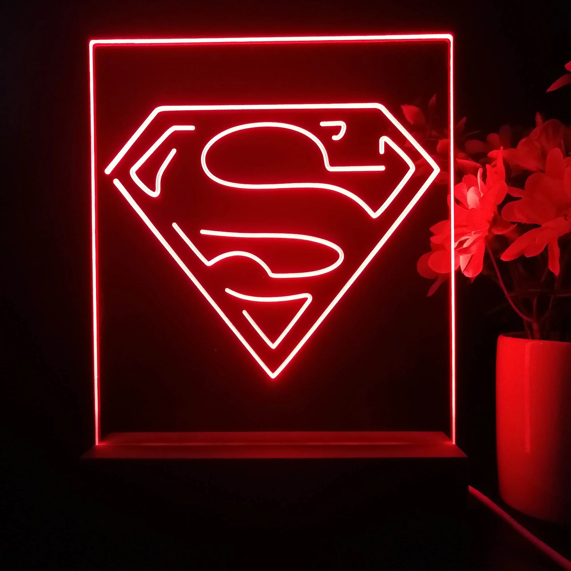 Superman Hero 3D Illusion Night Light Desk Lamp - Image 3