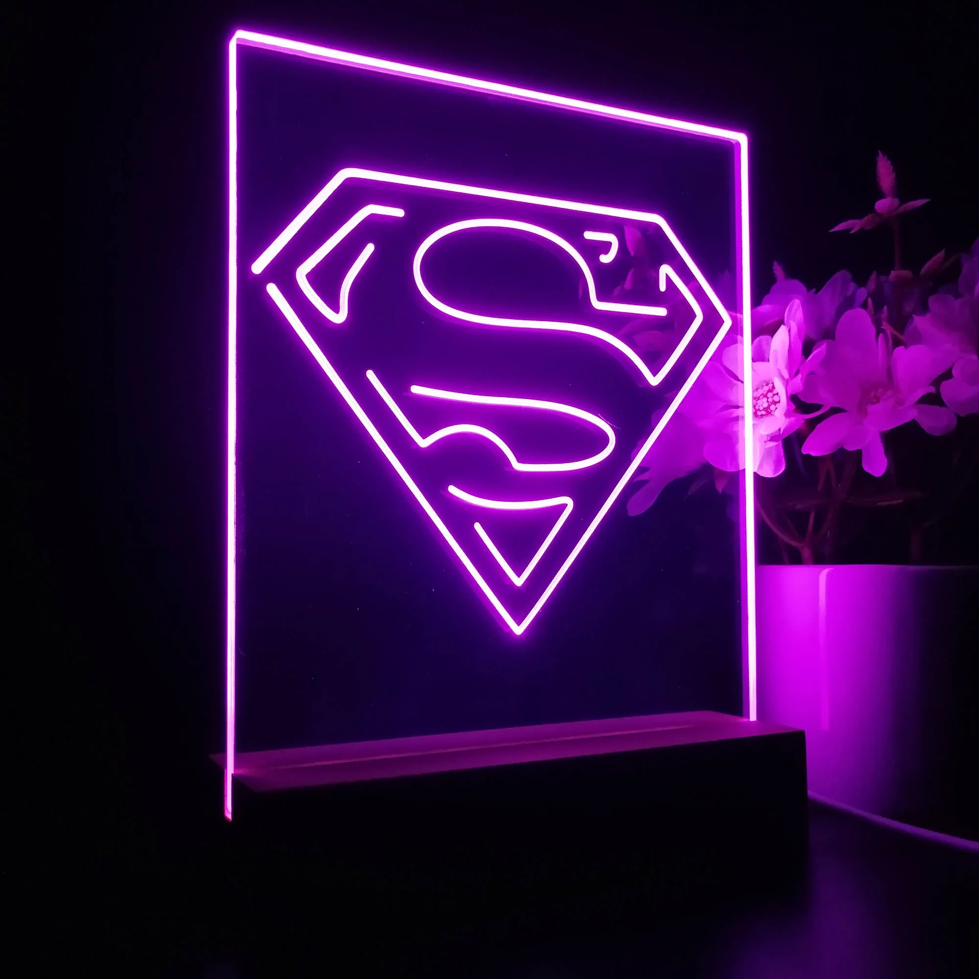 Superman Hero 3D Illusion Night Light Desk Lamp - Image 7