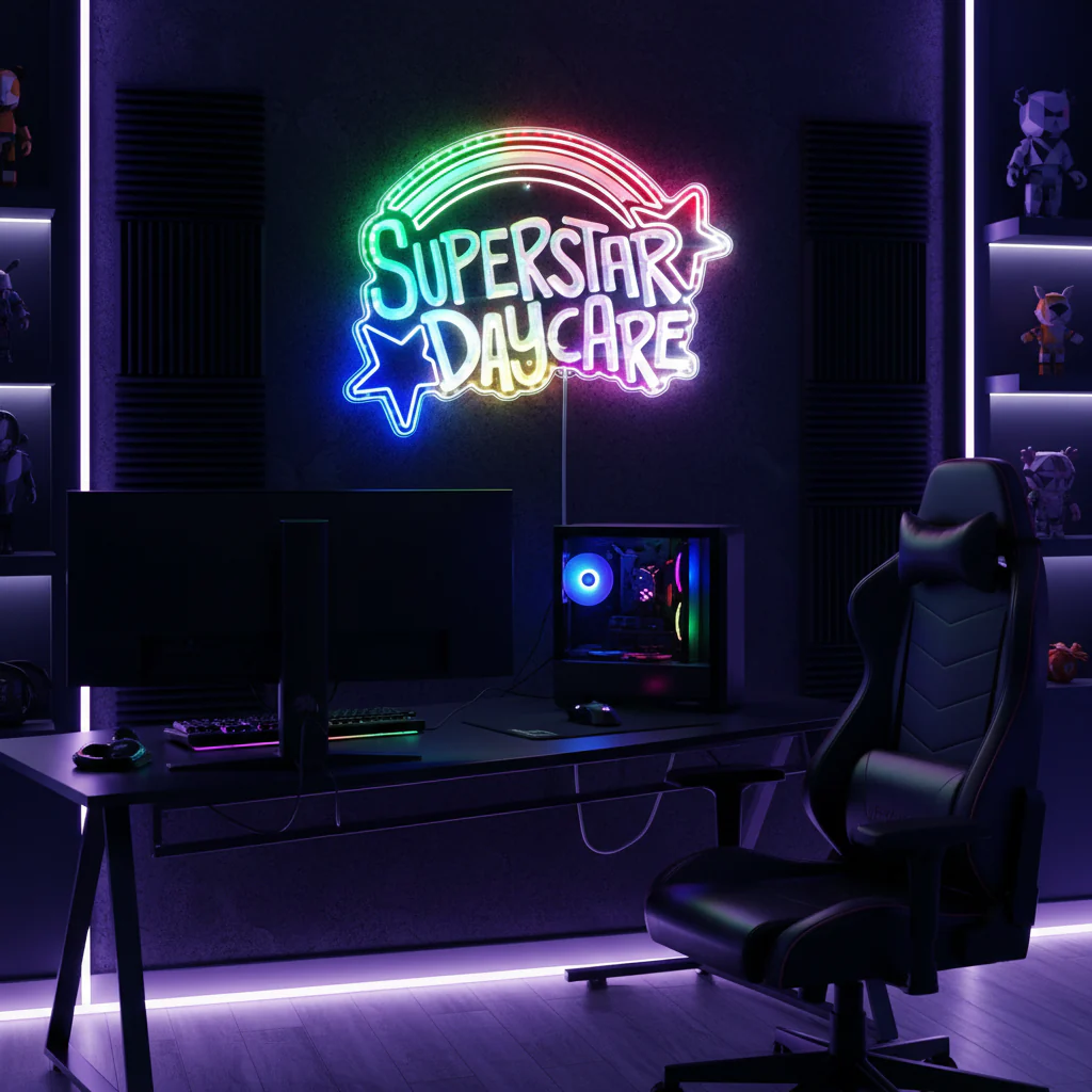 Superstar Daycare FNAF Neon LED Sign with Dynamic RGB Colors - Image 8