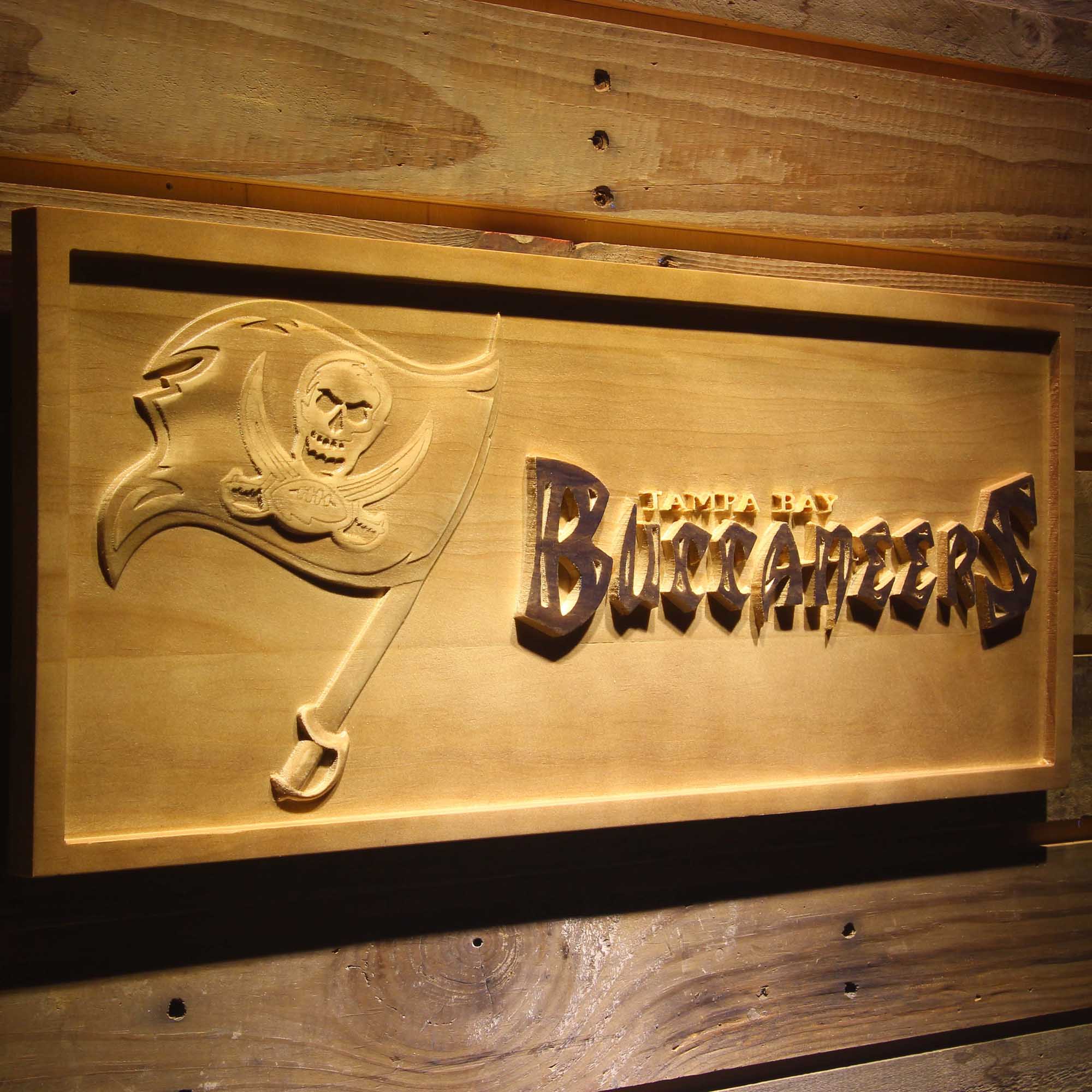 Tampa Bay Buccaneers 3D Solid Wooden Craving Sign - Image 2