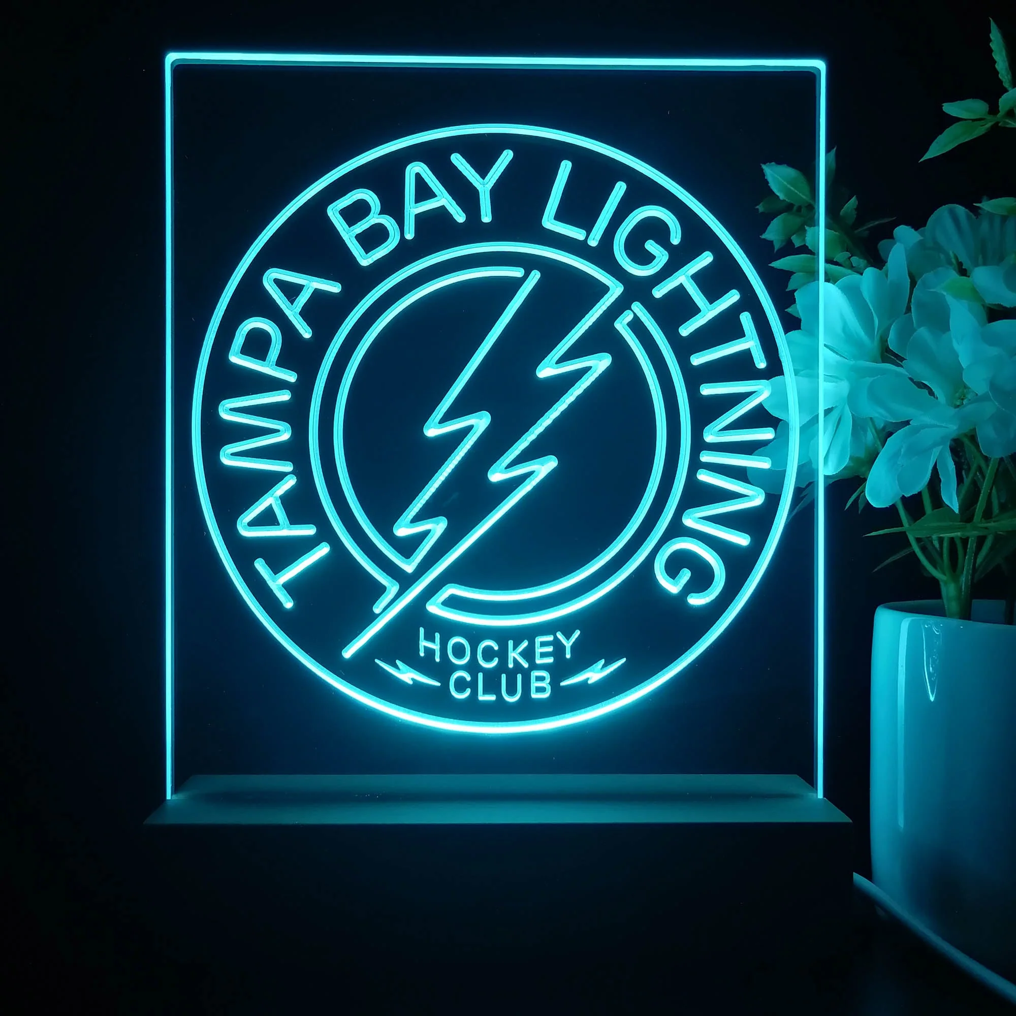 Tampa Bay Lightning Neon Sign Table Top Lamp