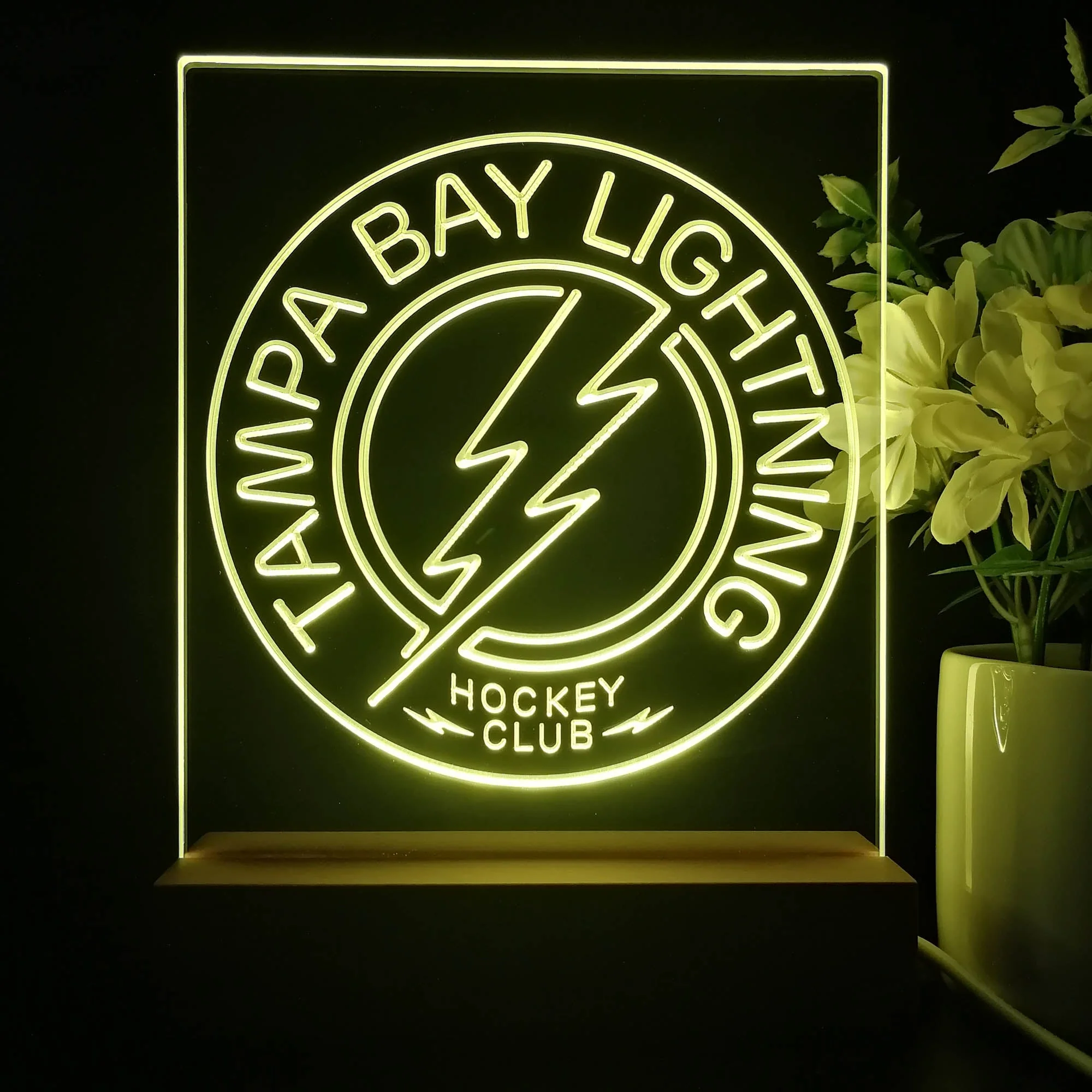 Tampa Bay Lightning Neon Sign Table Top Lamp - Image 3