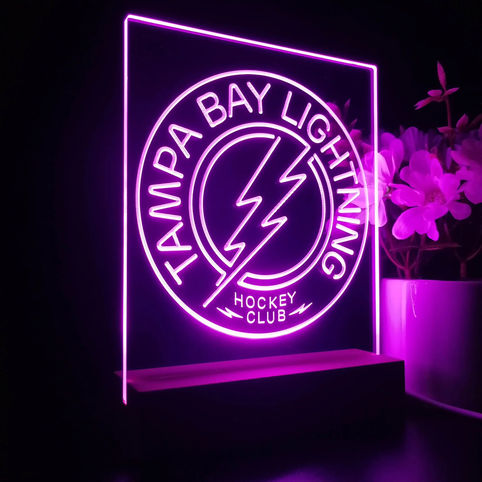 Tampa Bay Lightning Neon Sign Table Top Lamp - Image 6