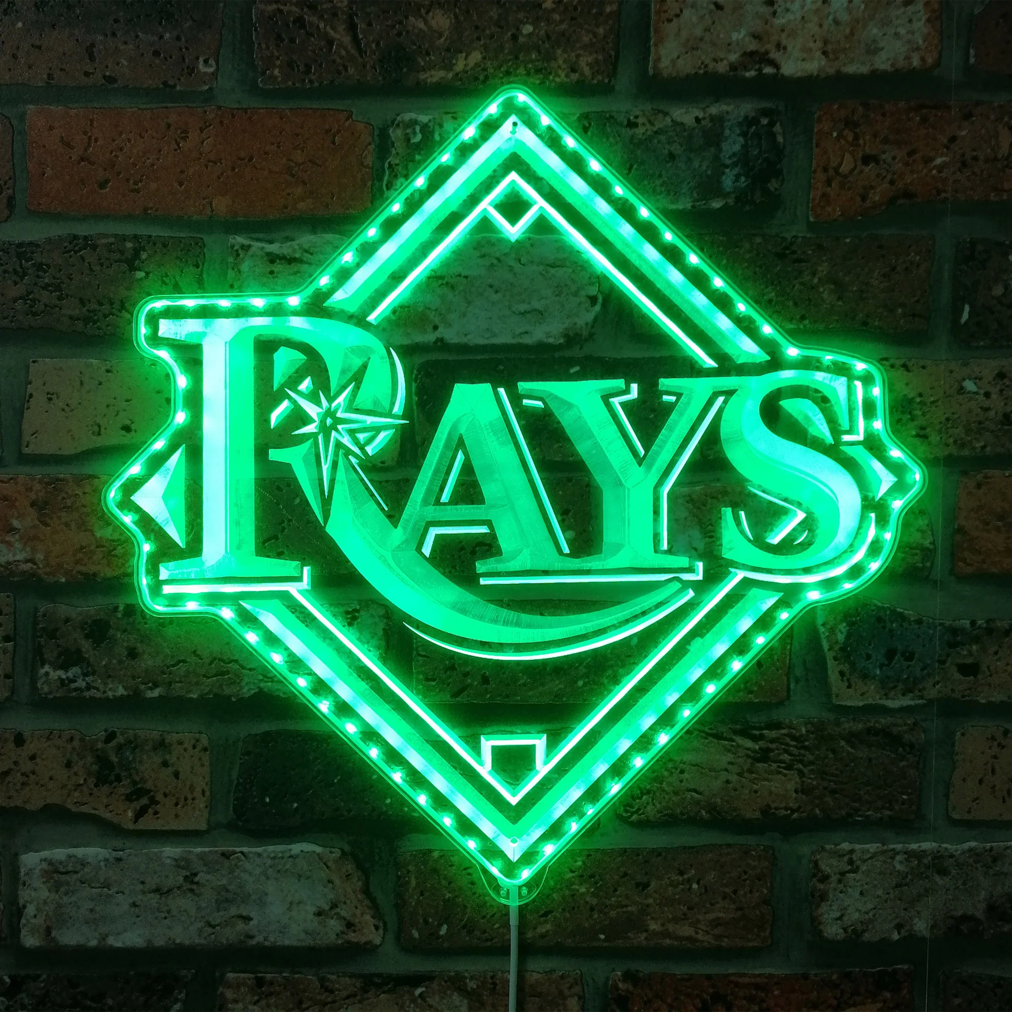 Tampa Bay Rays Neon LED Sign with Dynamic RGB Colors - Image 6
