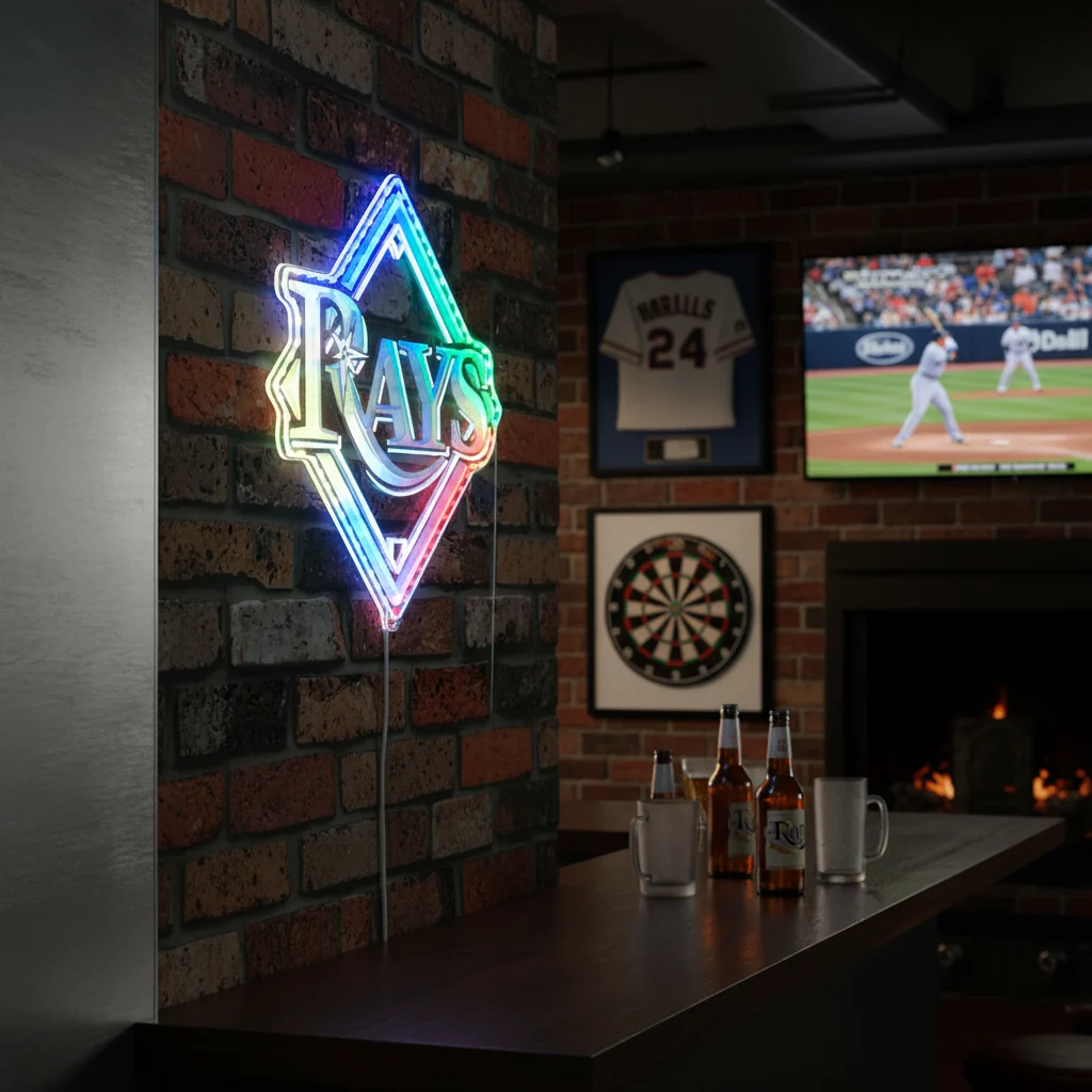Tampa Bay Rays Neon LED Sign with Dynamic RGB Colors - Image 8