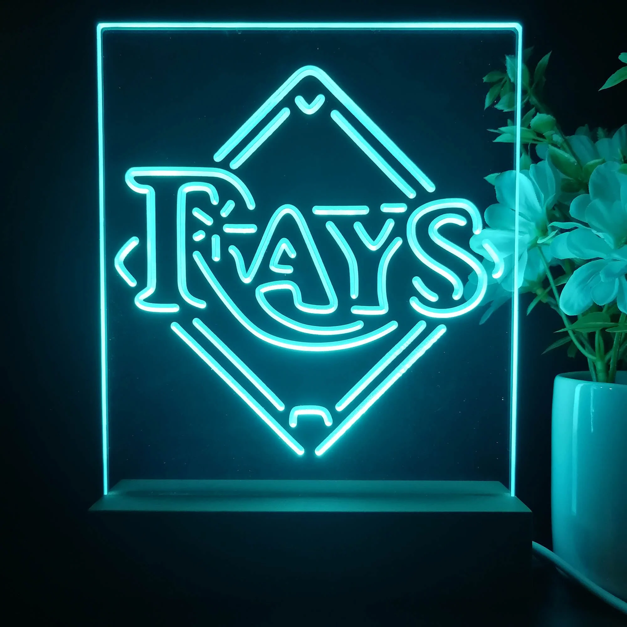 Tampa Bay Rays Neon Sign Table Top Lamp - Image 3