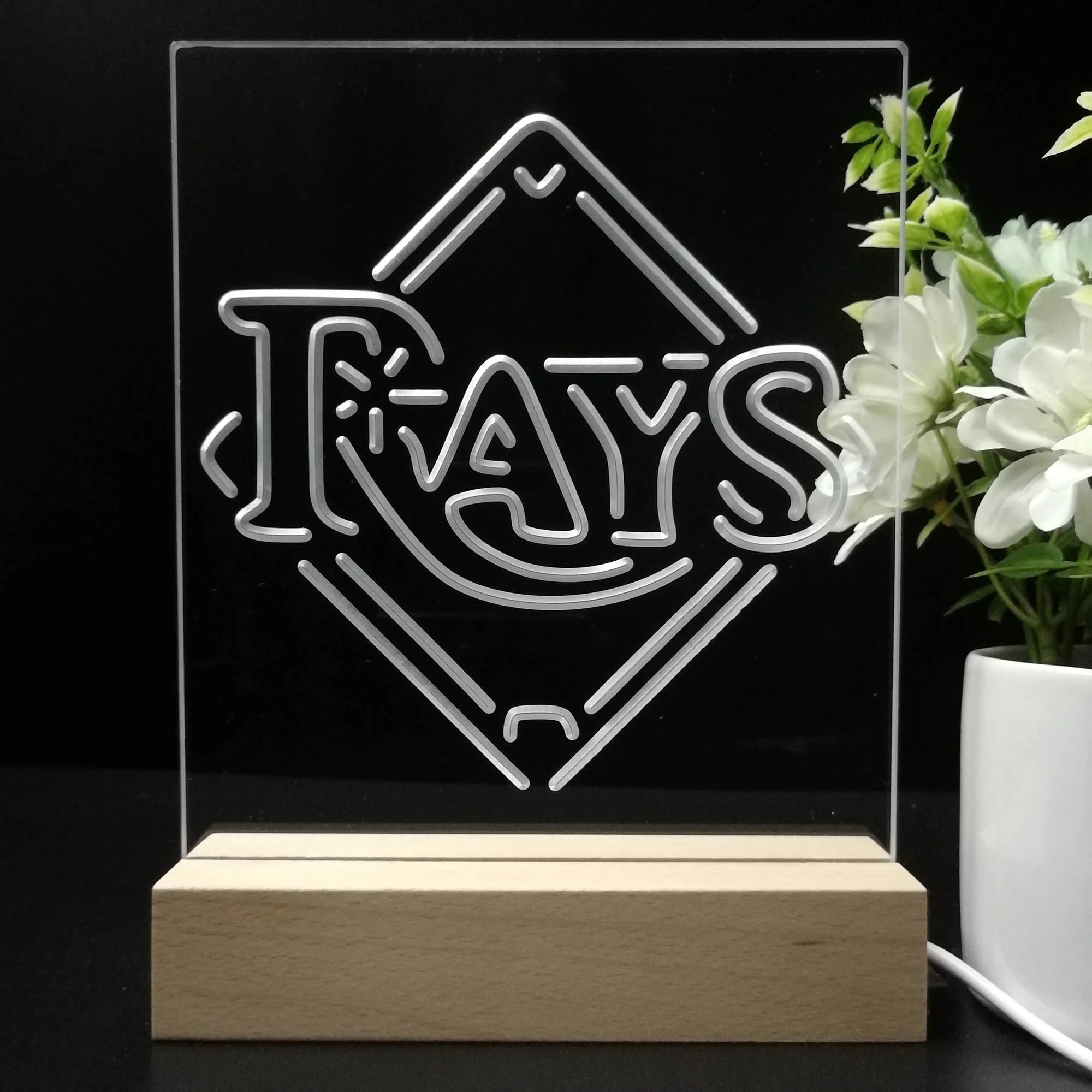 Tampa Bay Rays Neon Sign Table Top Lamp - Image 8