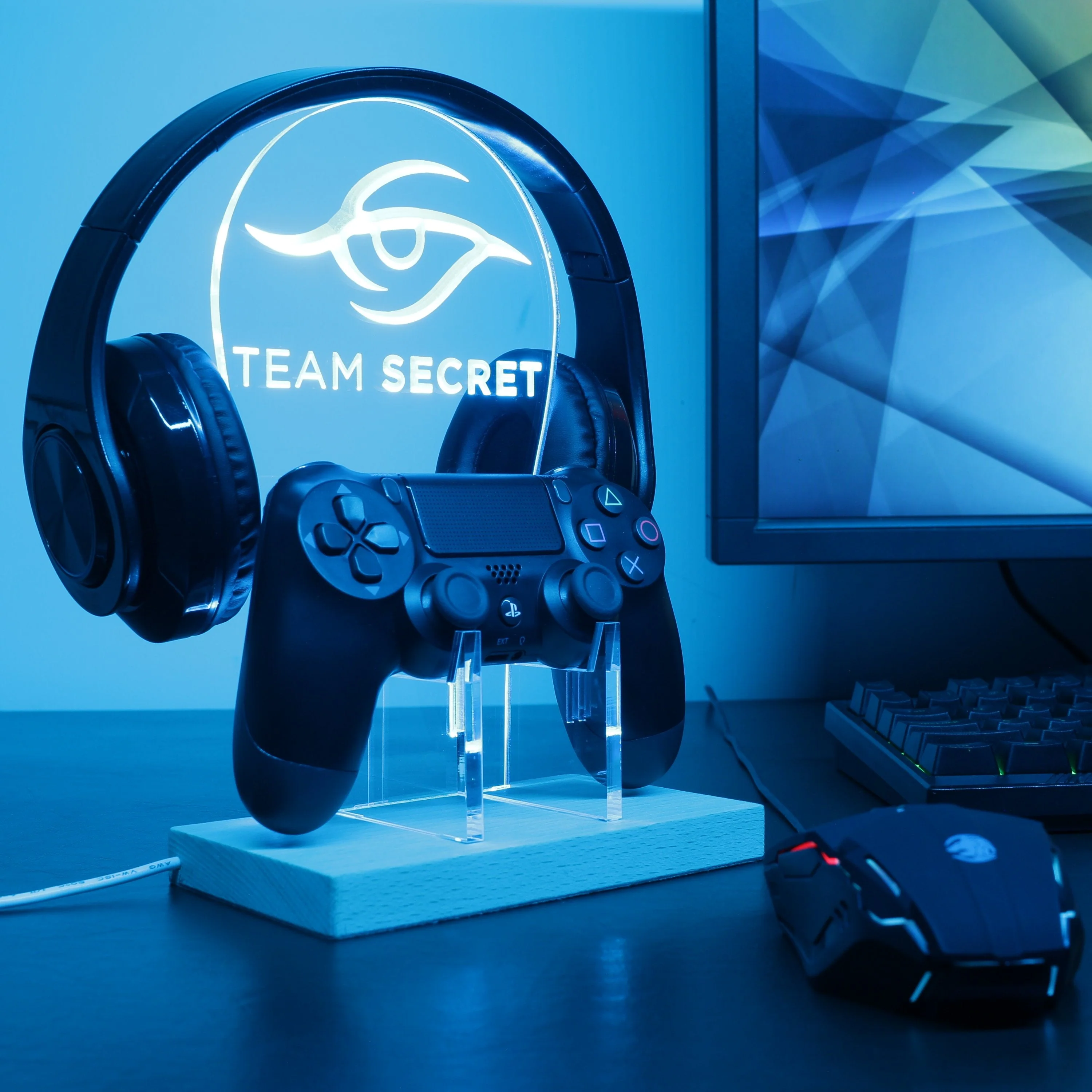 Team Secret LED Gaming Headset Controller Stand - Image 4