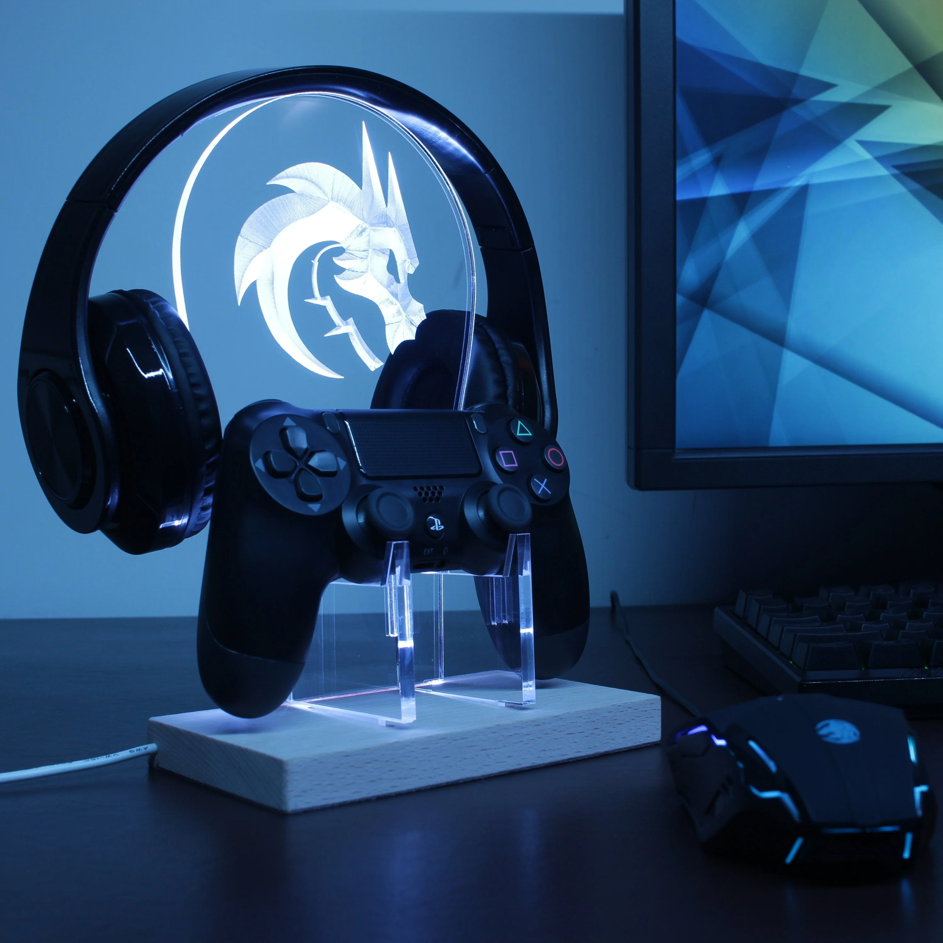 Team Spirit Esports LED Gaming Headset Controller Stand - Image 3