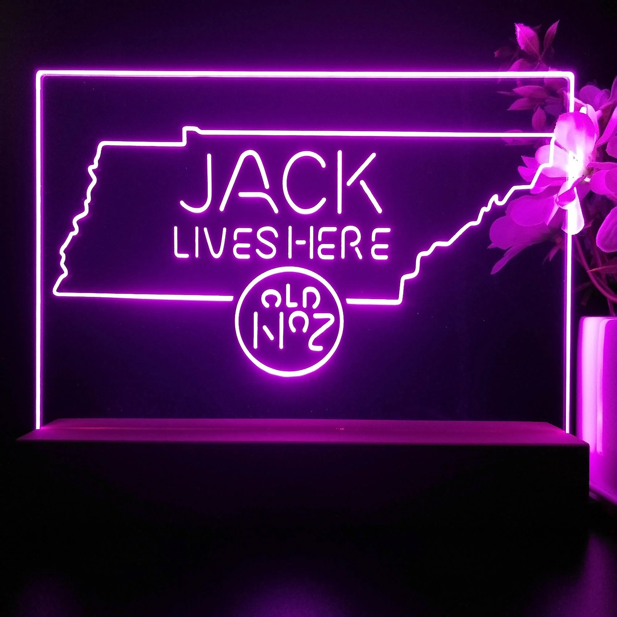 Tennessee Jack Lives Here Neon Sign Pub Bar Lamp - Image 3