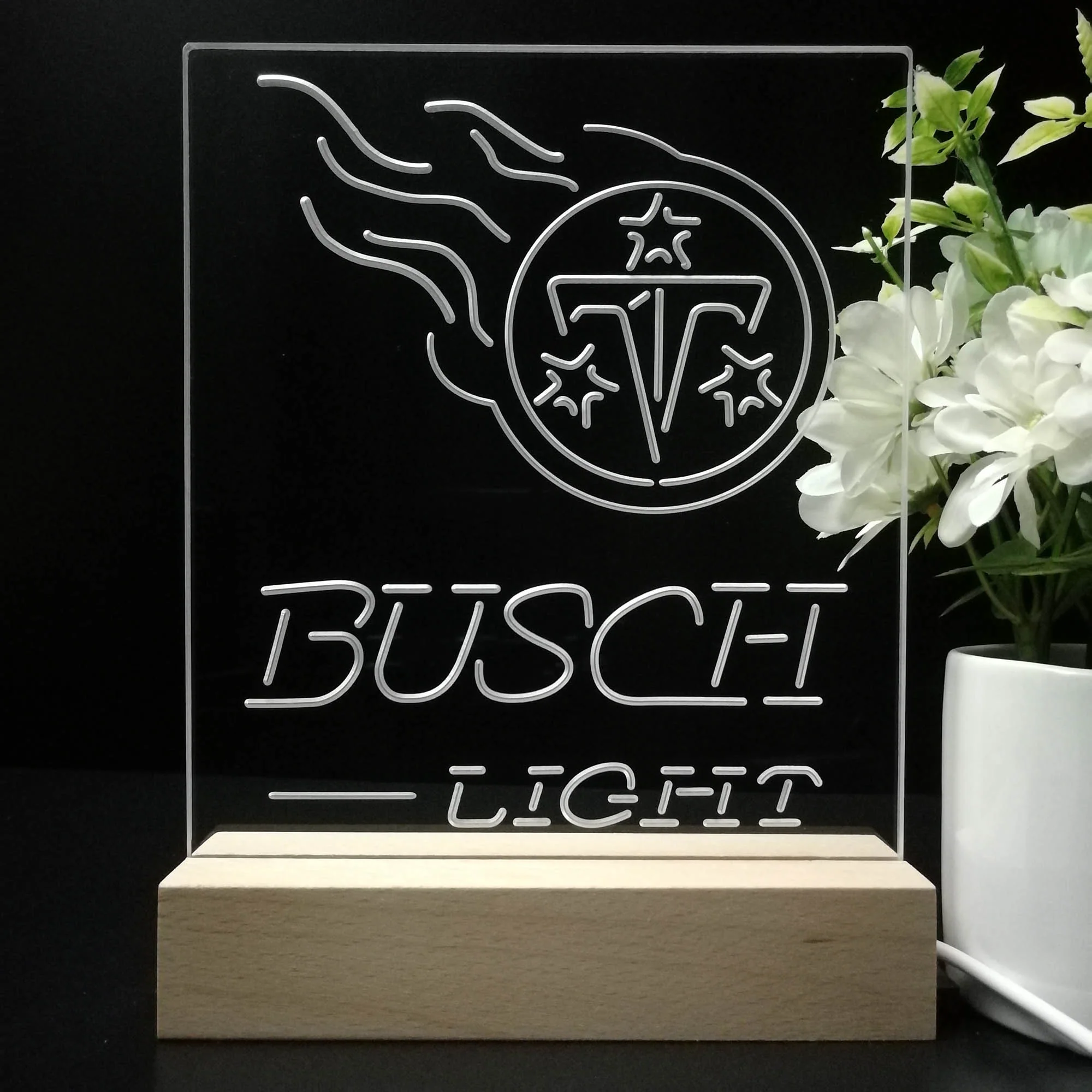 Tennessee Titans Busch Light Neon Sign Pub Bar Lamp - Image 8