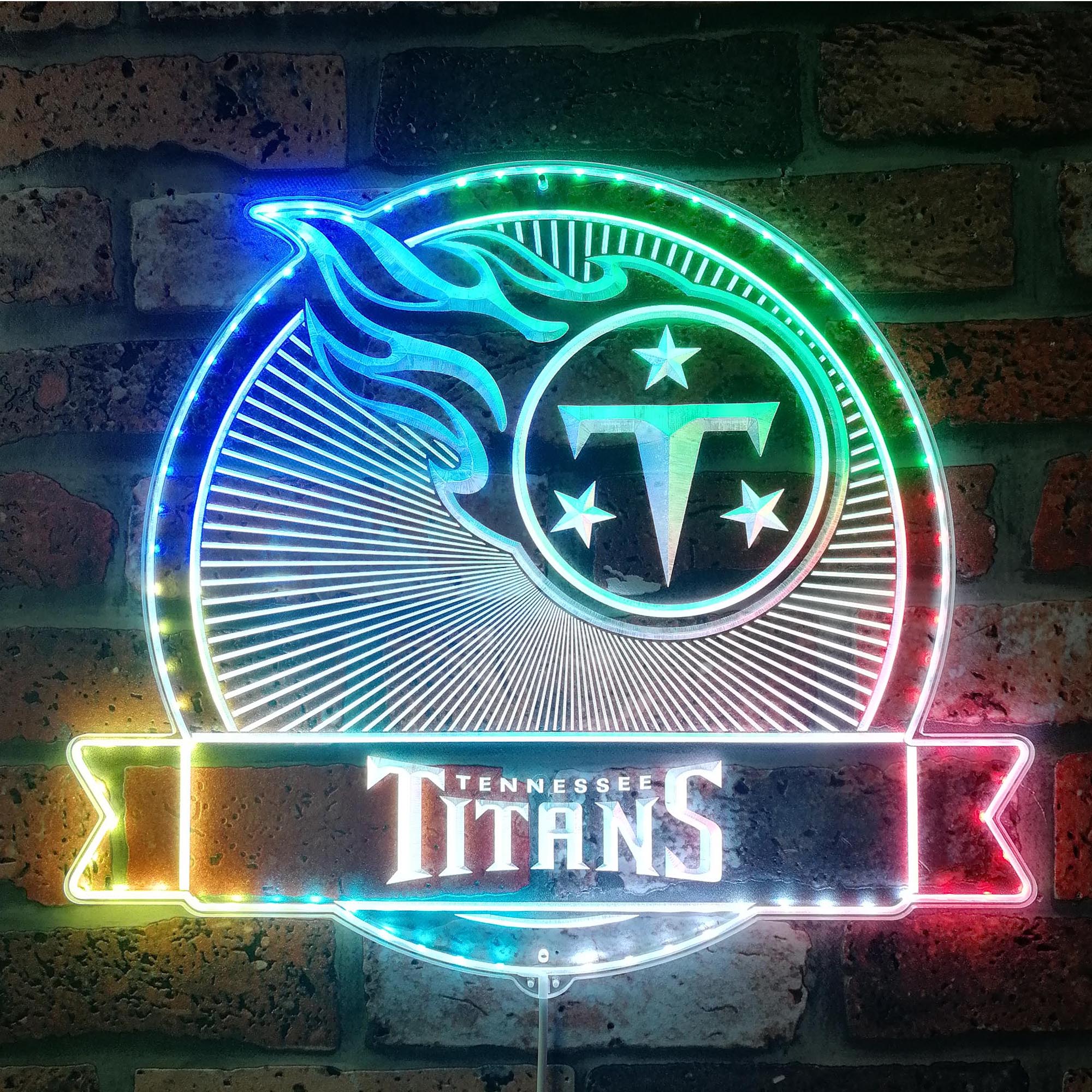 Tennessee Titans Neon LED Sign with Dynamic RGB Colors