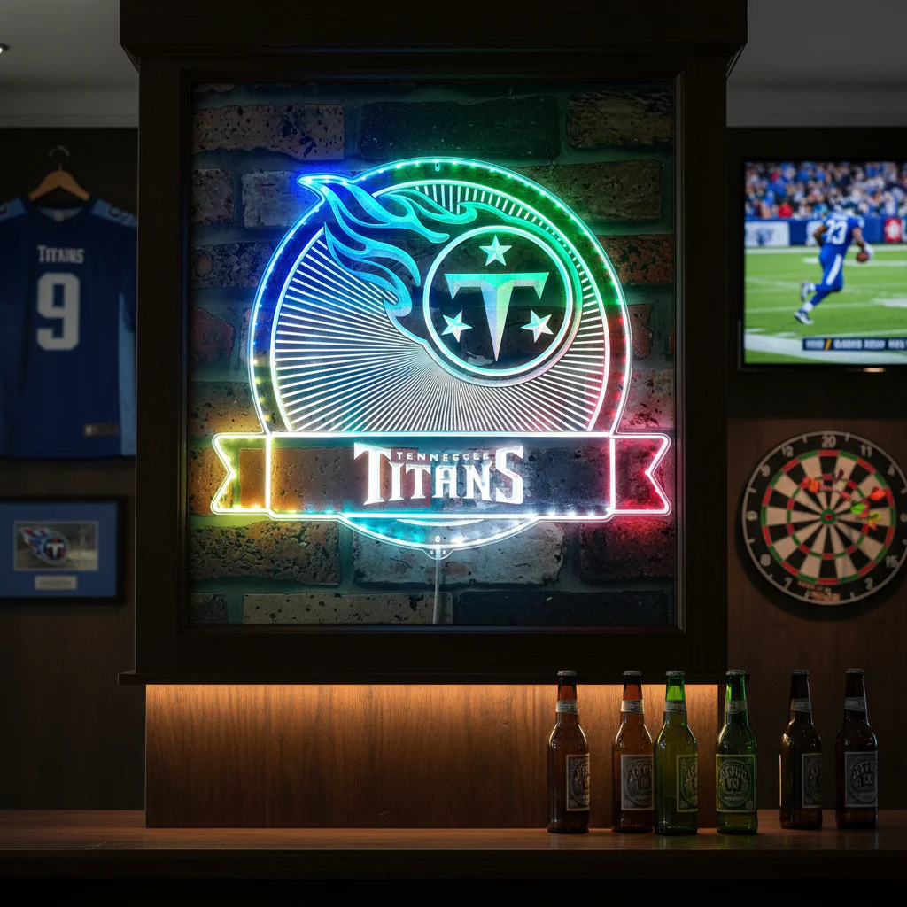 Tennessee Titans Neon LED Sign with Dynamic RGB Colors - Image 8