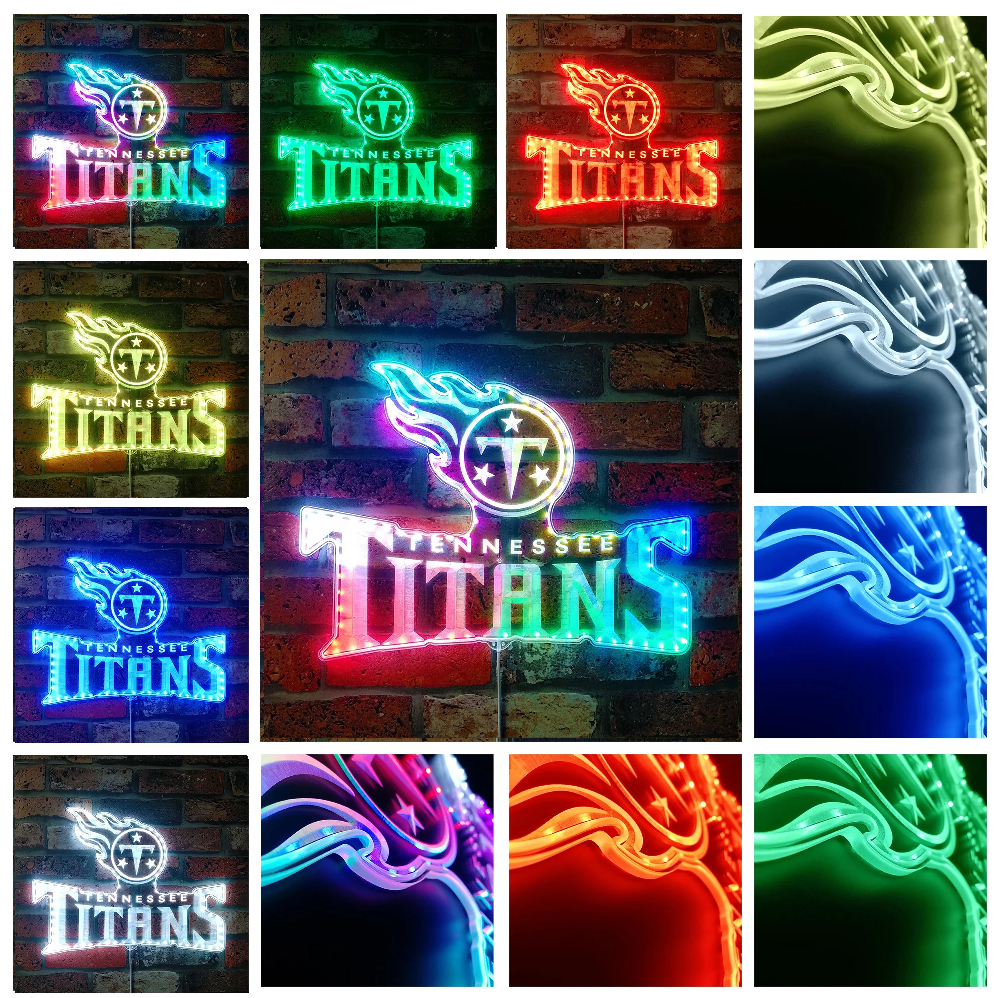 Tennessee Titans Neon LED Sign with Dynamic RGB Colors - Image 3