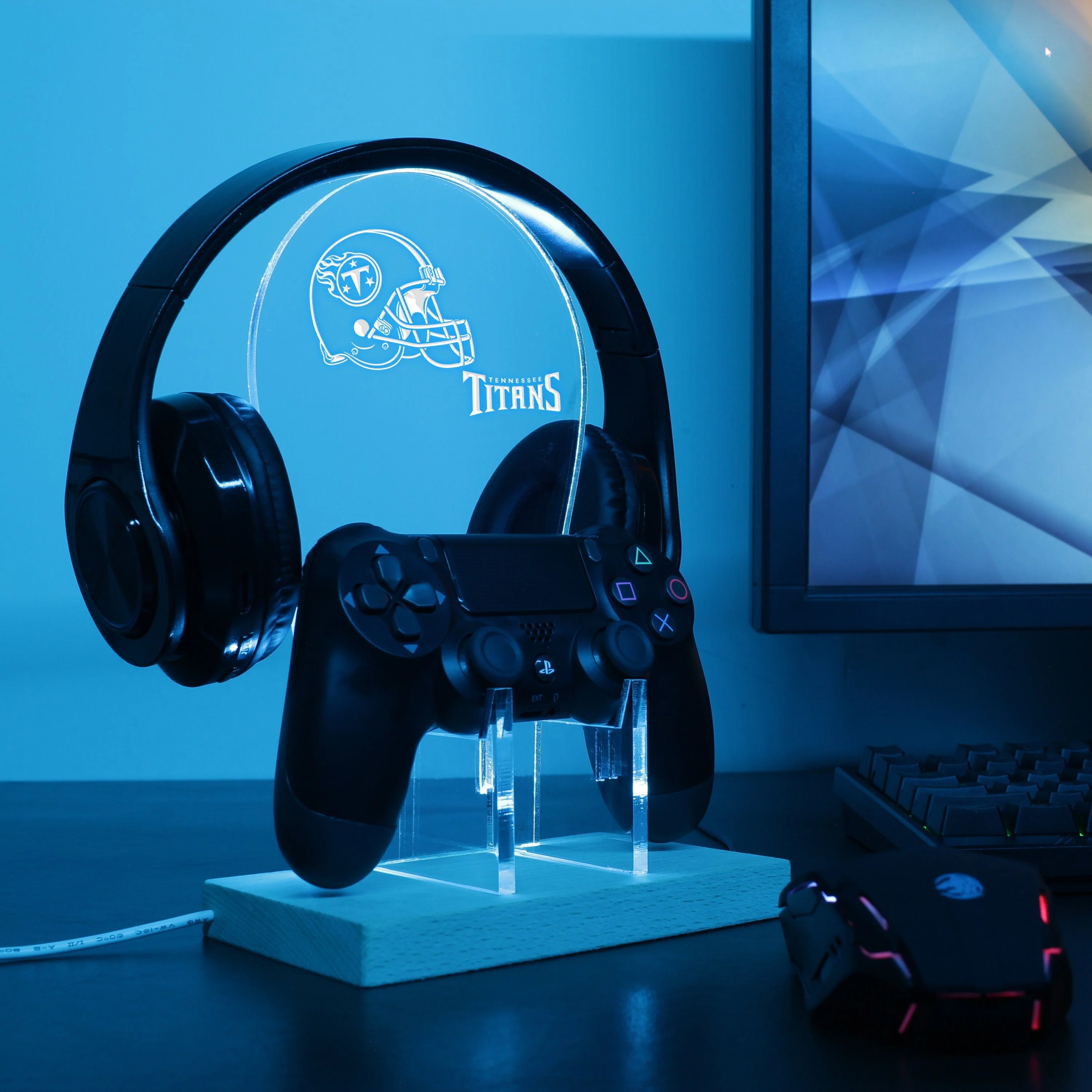 Tennessee Titans Helmet Football LED Gaming Headset Controller Stand - Image 2