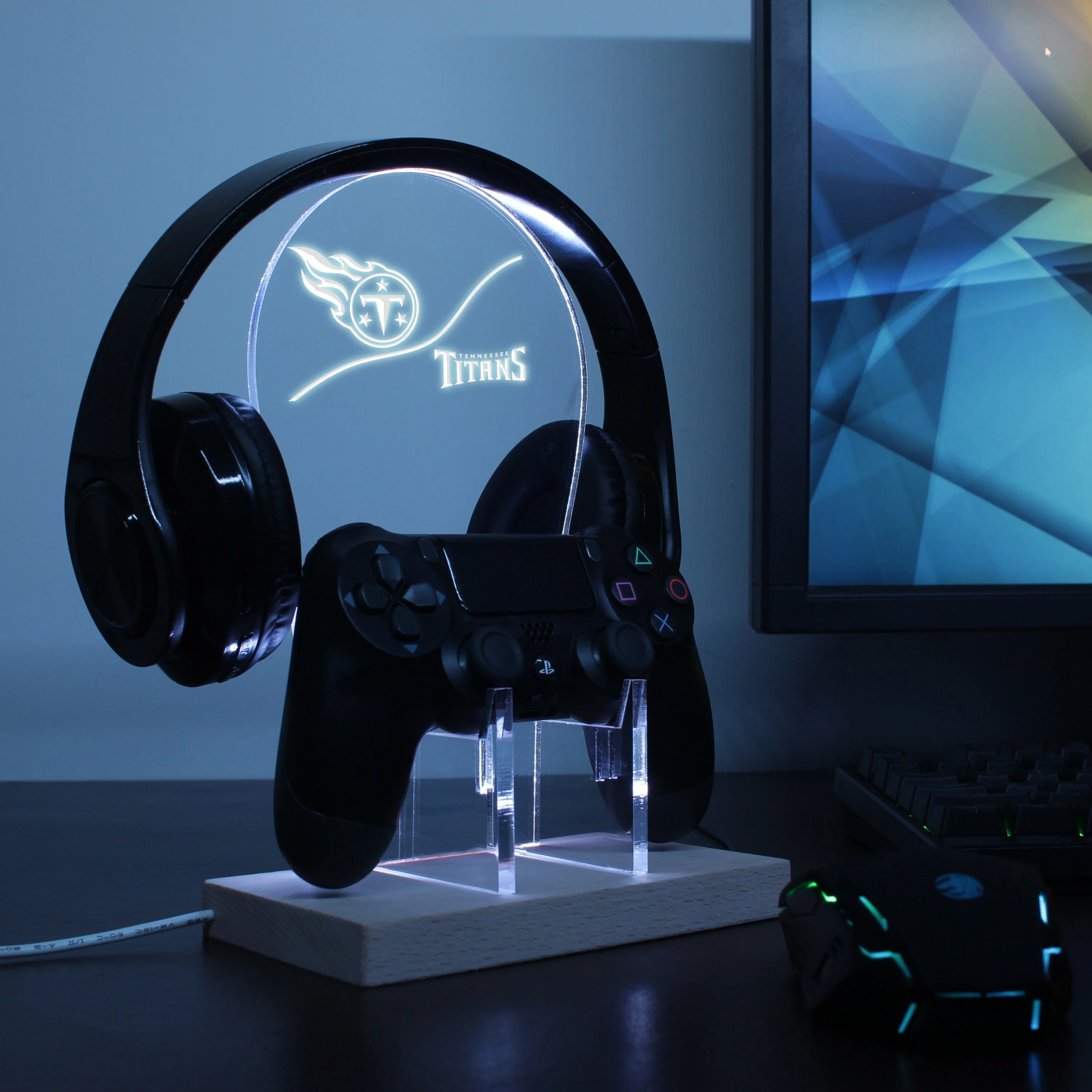 Tennessee Titans NFL LED Gaming Headset Controller Stand - Image 2