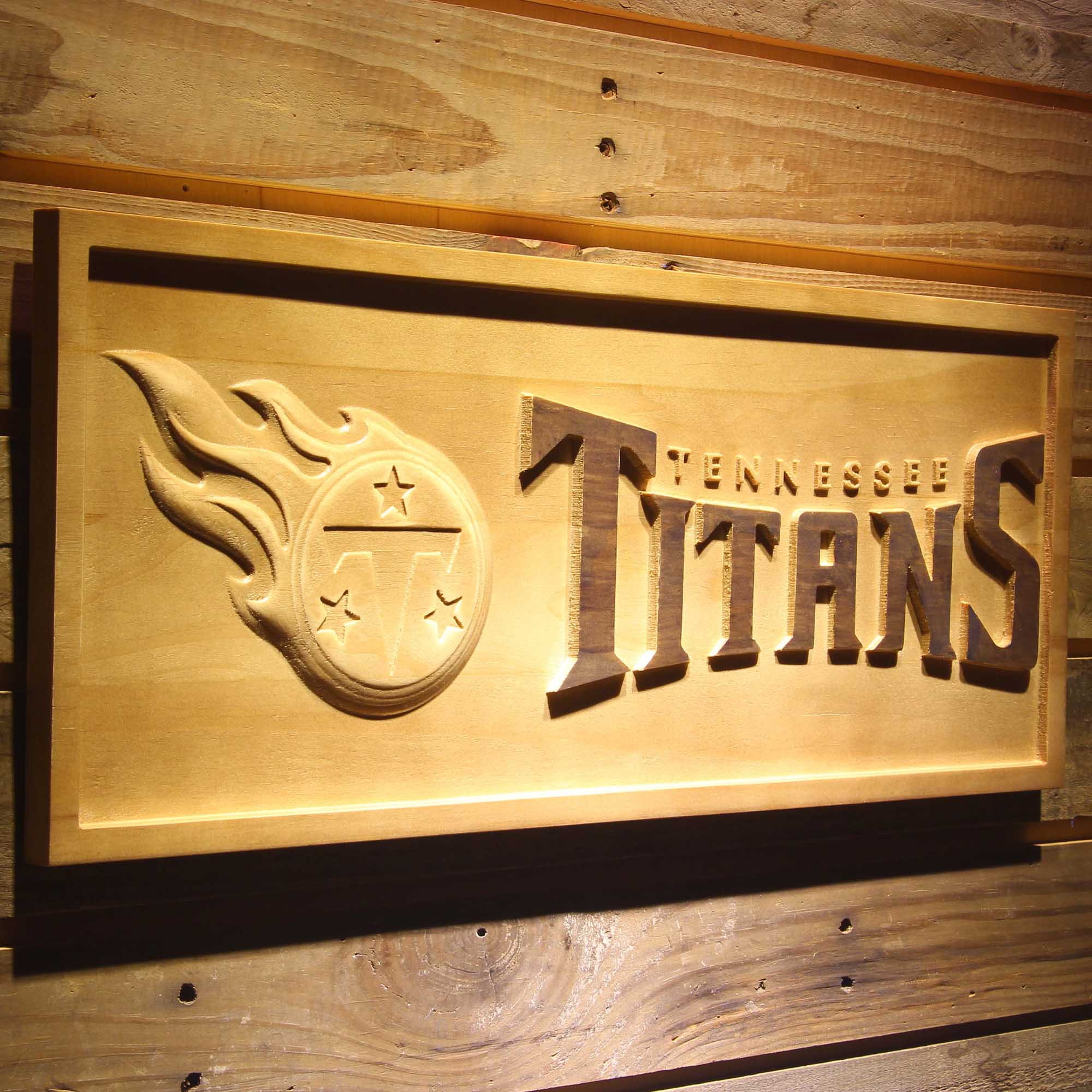 Tennessee Titans 3D Solid Wooden Craving Sign - Image 2