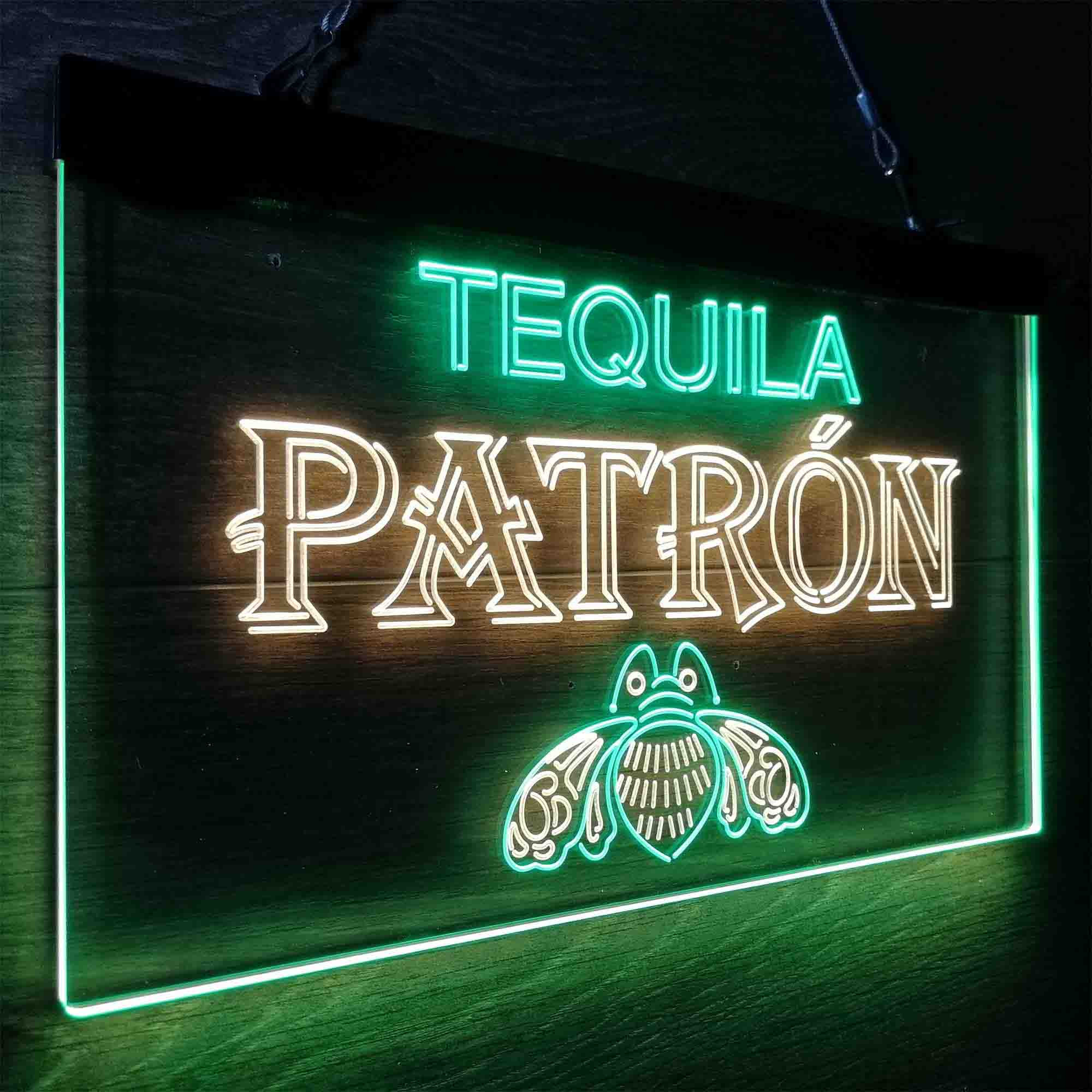 Patron Tequila Neon Sign Light Beer Bar Pub Windows Hanging - Image 24