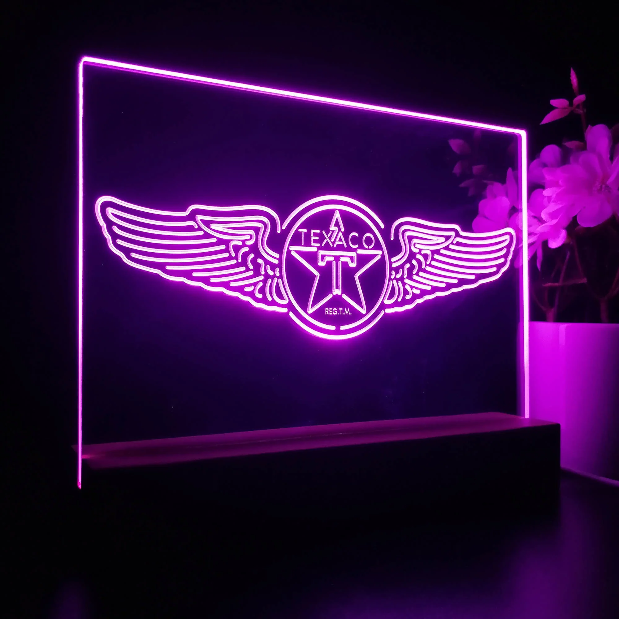 Texaco Oil Wing Star 3D Illusion Night Light Desk Lamp - Image 5