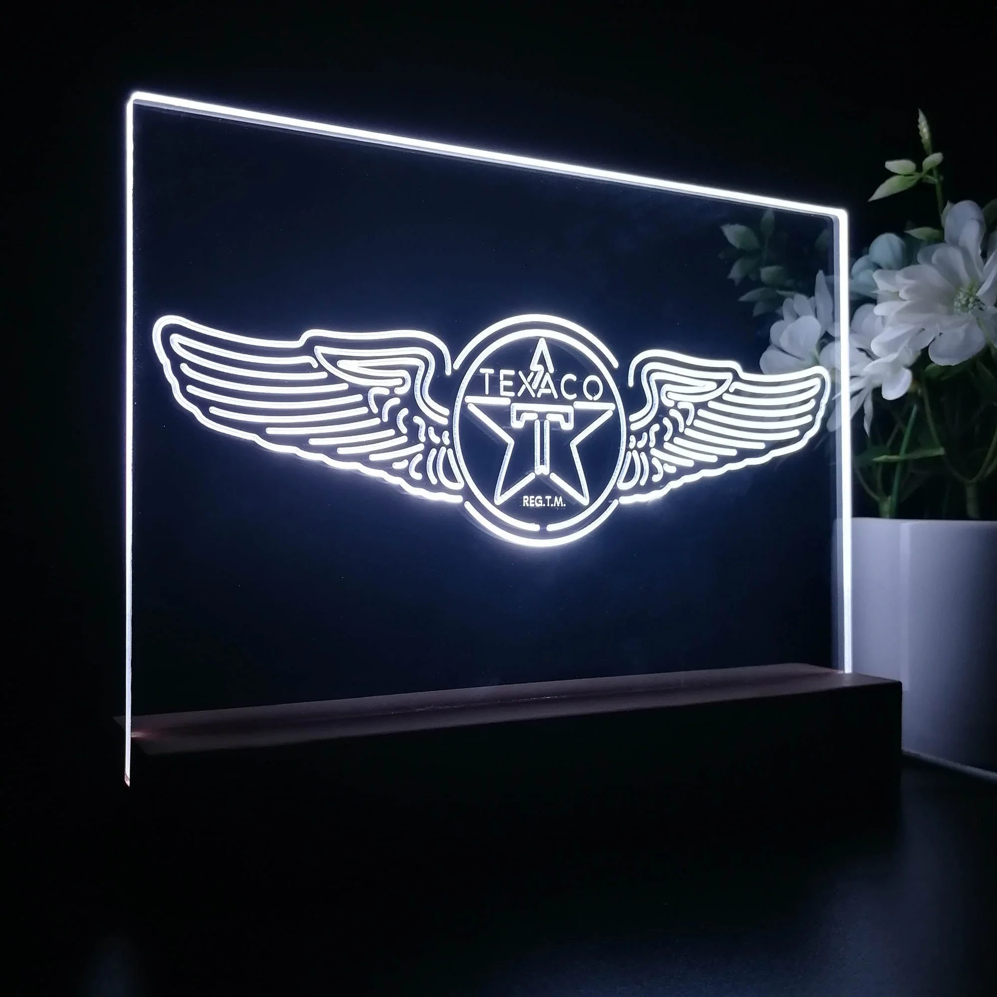 Texaco Oil Wing Star 3D Illusion Night Light Desk Lamp - Image 7