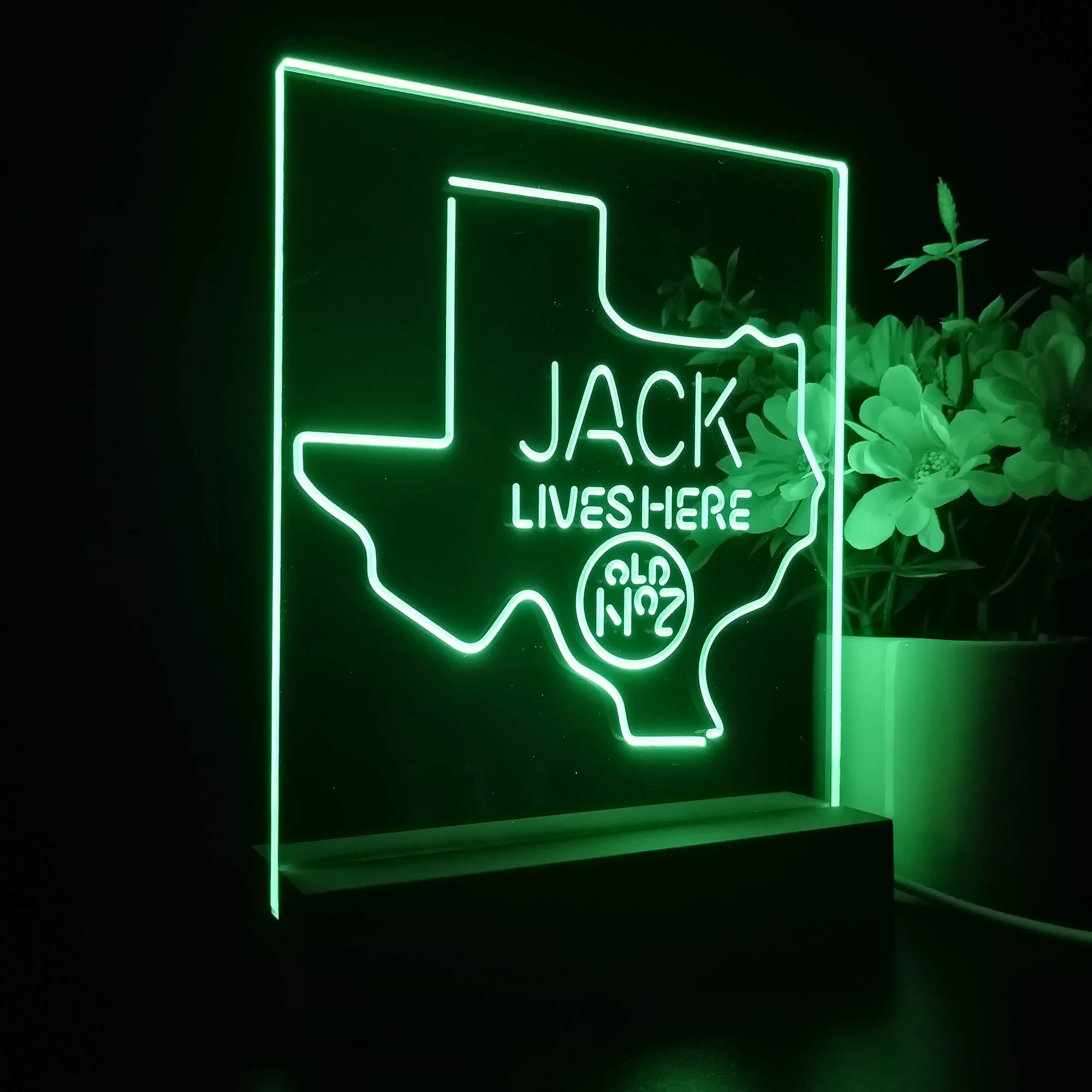Texas Jack Danielss Jack Lives Here Decoration Gifts 3D Illusion Night Light Desk Lamp - Image 5