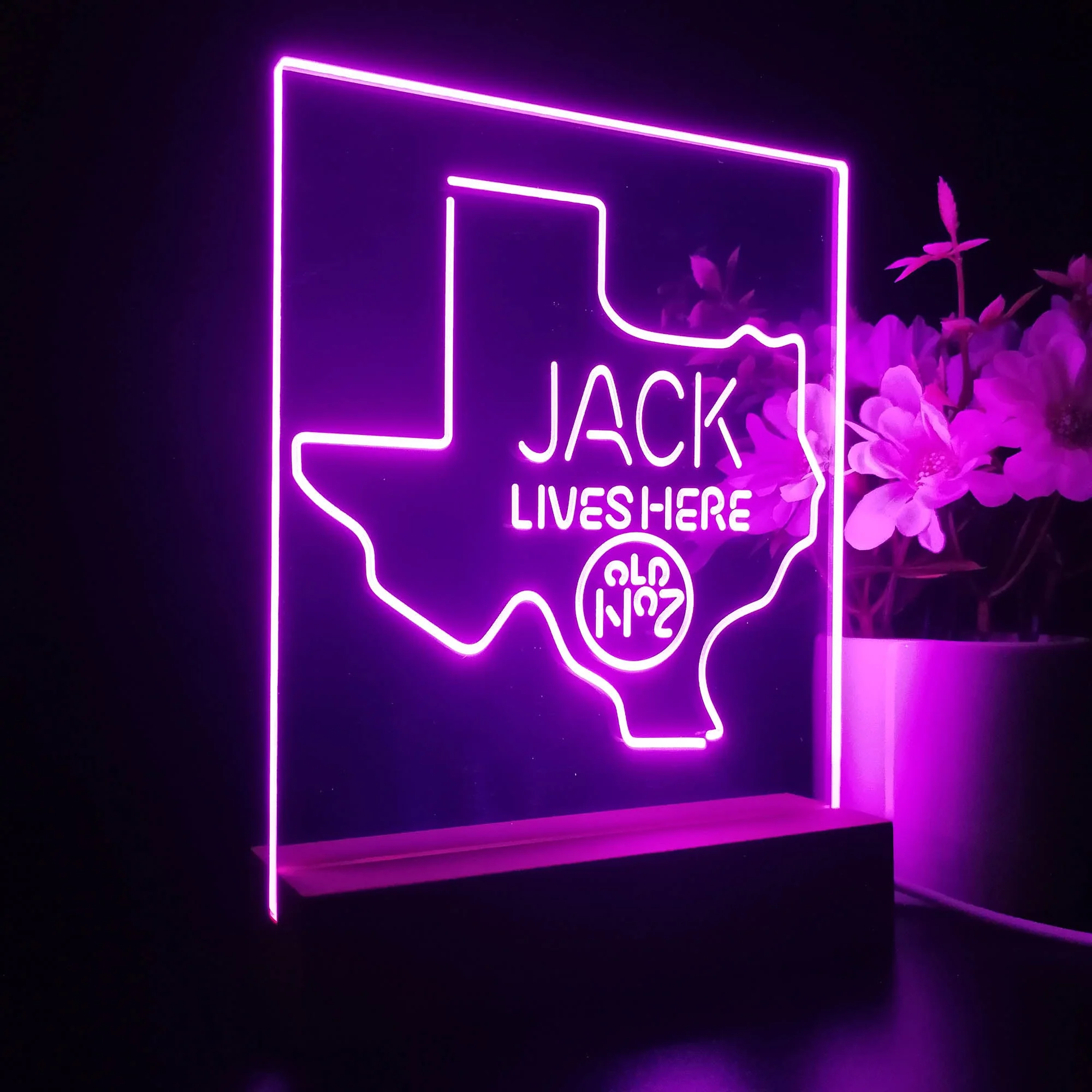 Texas Jack Danielss Jack Lives Here Decoration Gifts 3D Illusion Night Light Desk Lamp - Image 7