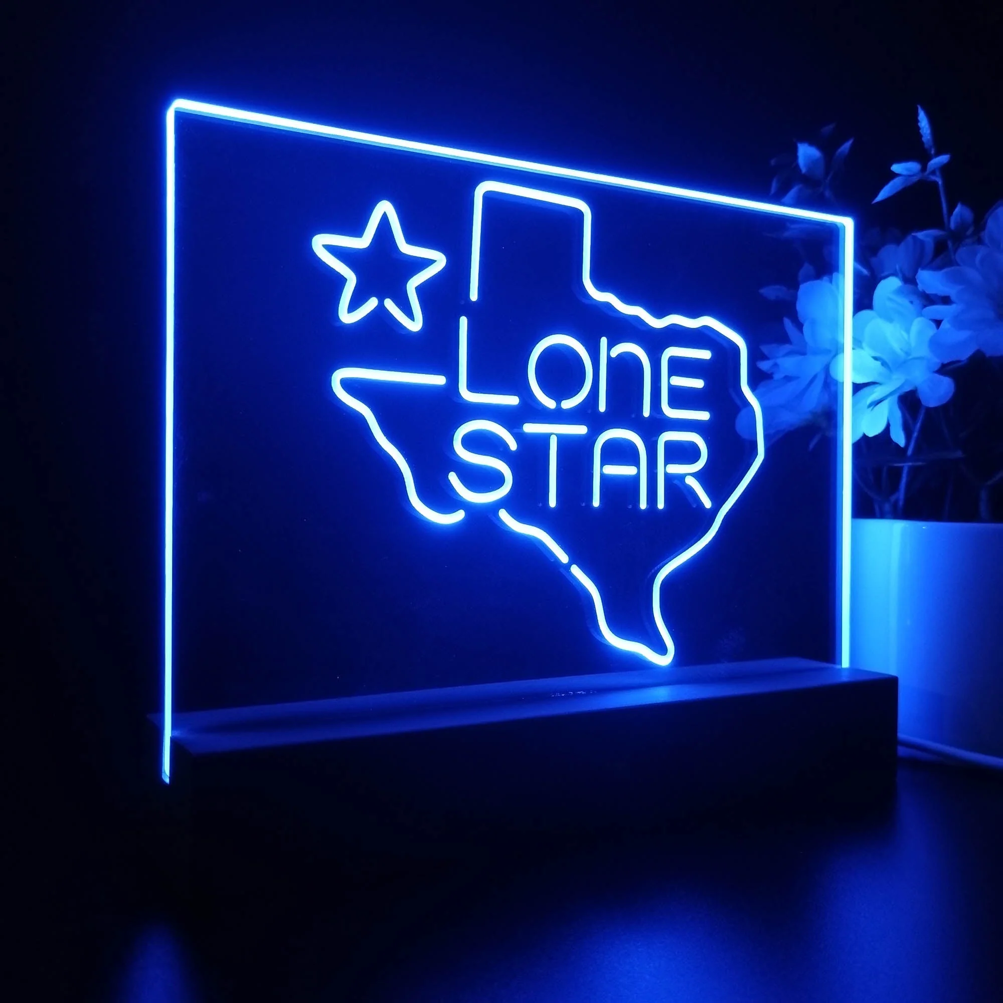 Texas Lone Star Beer Bar Neon Sign Pub Bar Lamp