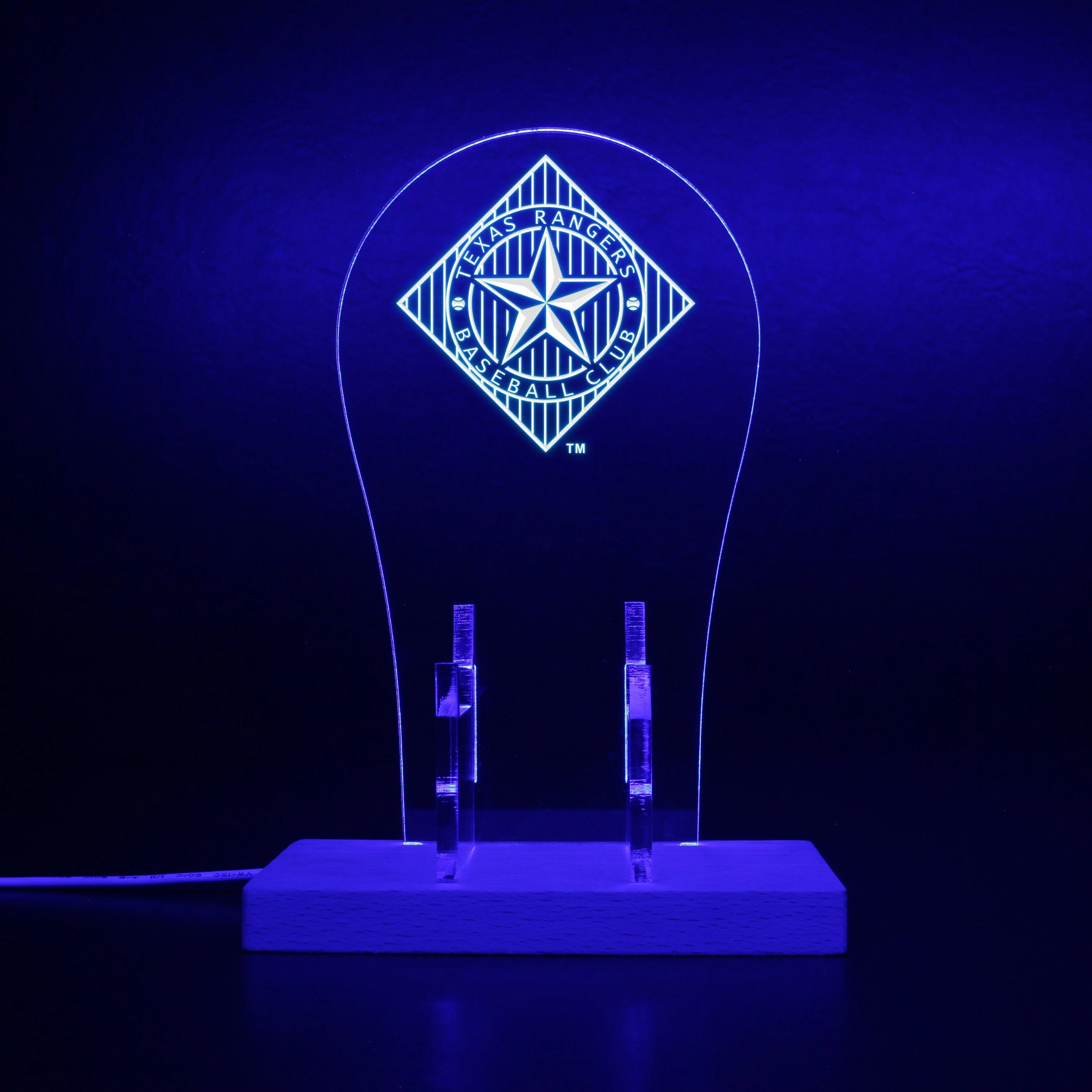Texas Rangers 1994 - 2002 LED Gaming Headset Controller Stand - Image 5